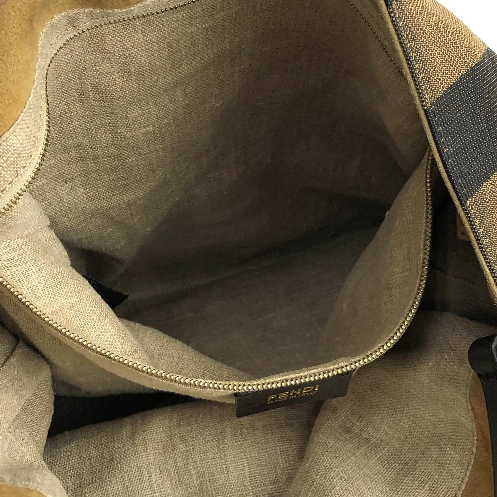 FENDI Pecan pattern Totebag Shoulder bag Brown Vintage Old 23mh2b