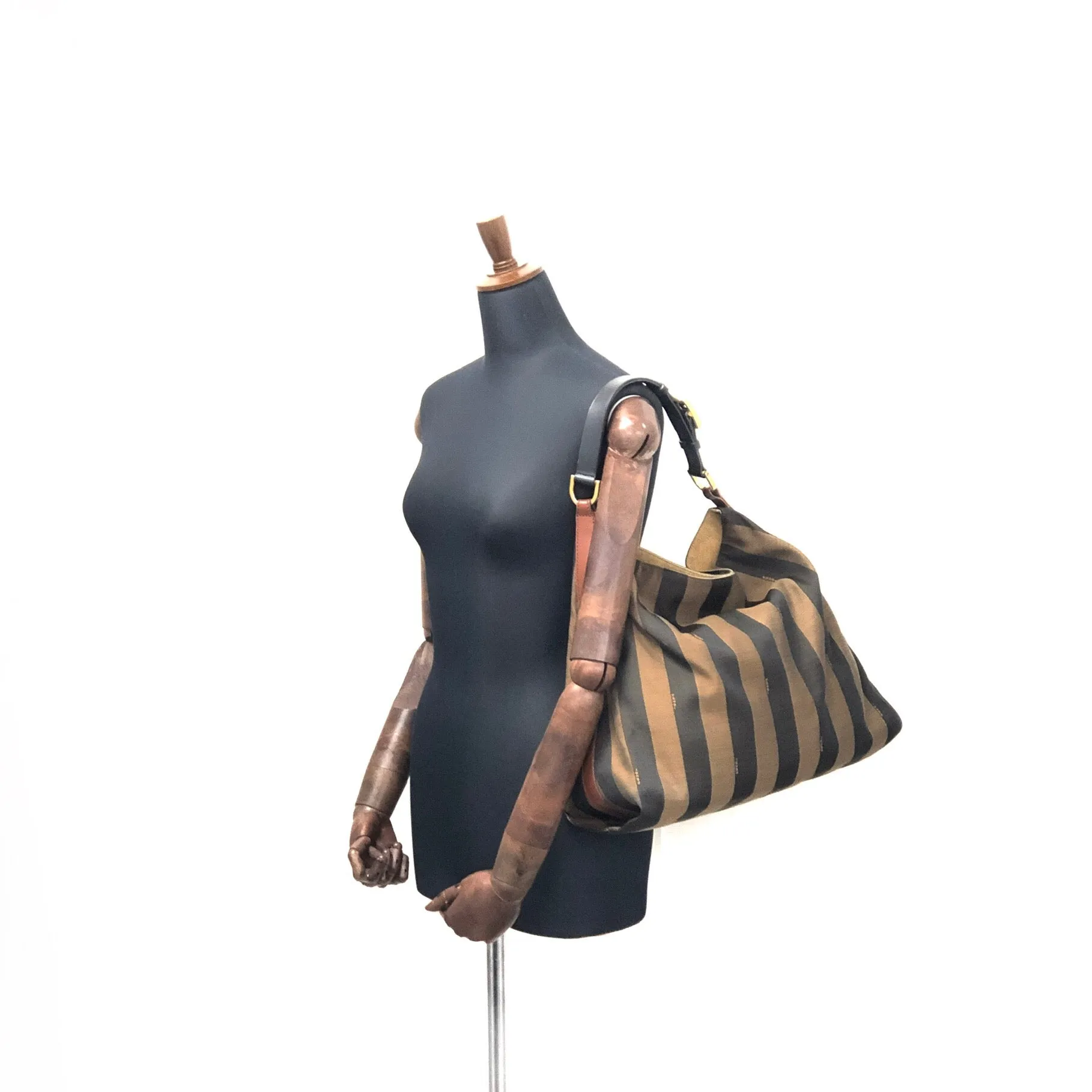 FENDI Pecan pattern Totebag Shoulder bag Brown Vintage Old 23mh2b