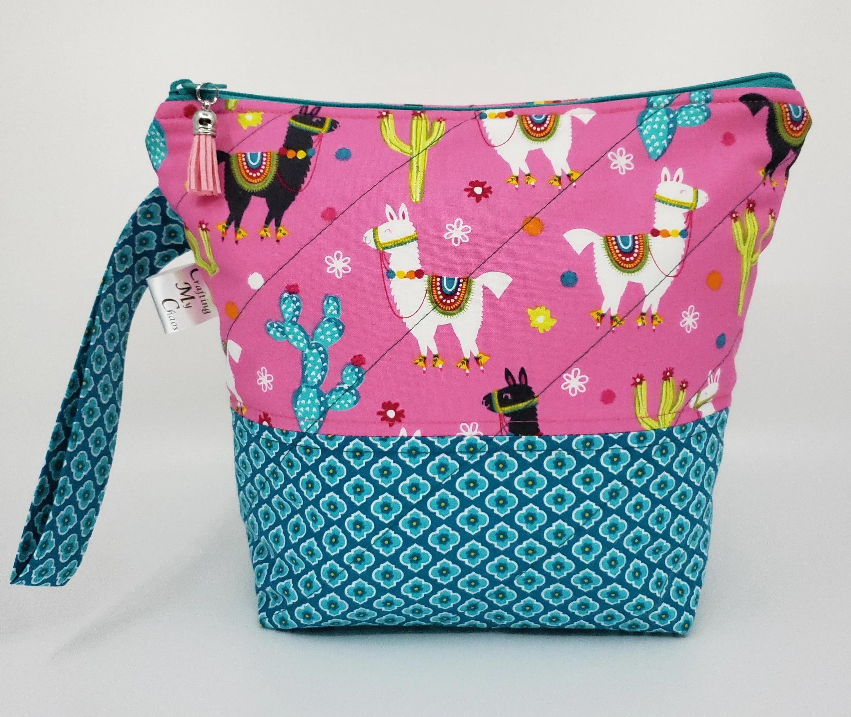 Festive Llamas - Project Bag - Small