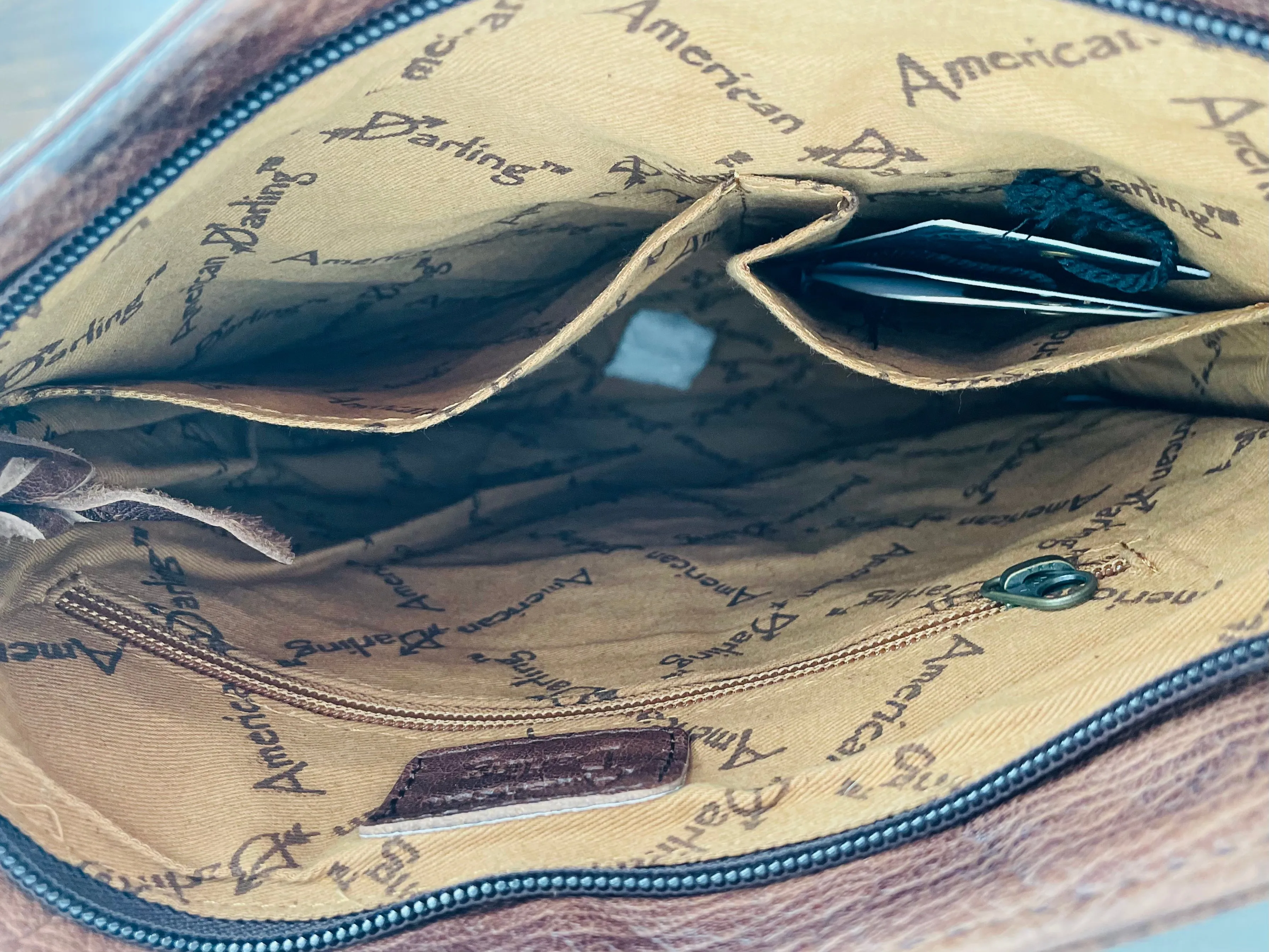 Firebird Leather Fringe Bag