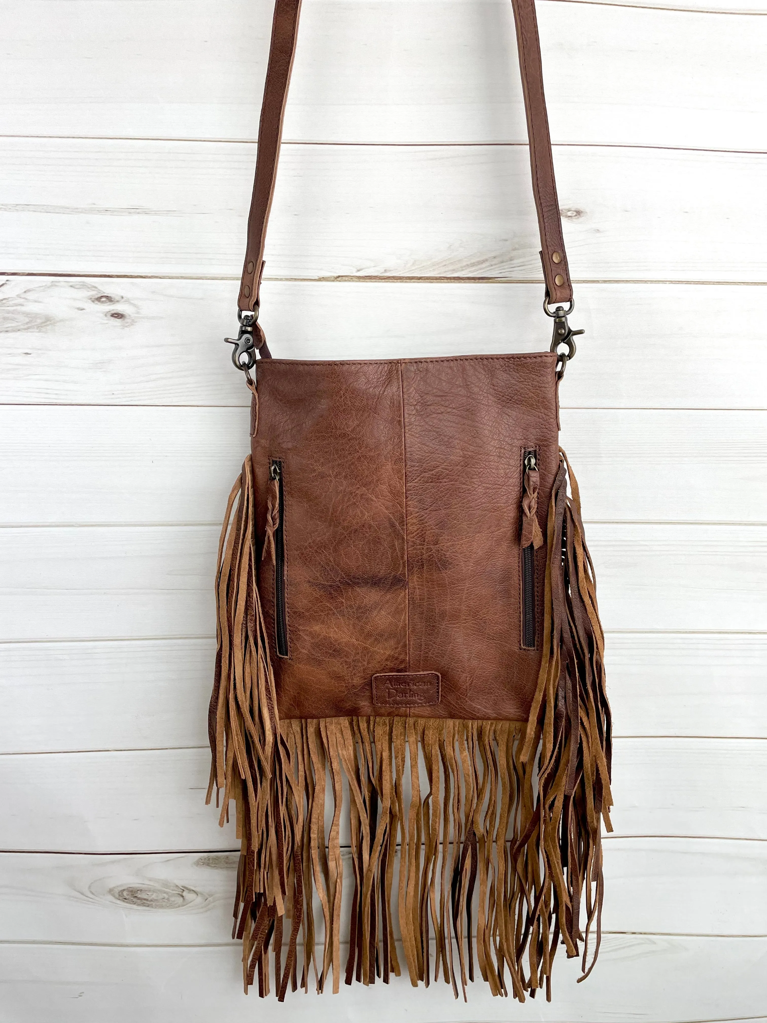 Firebird Leather Fringe Bag