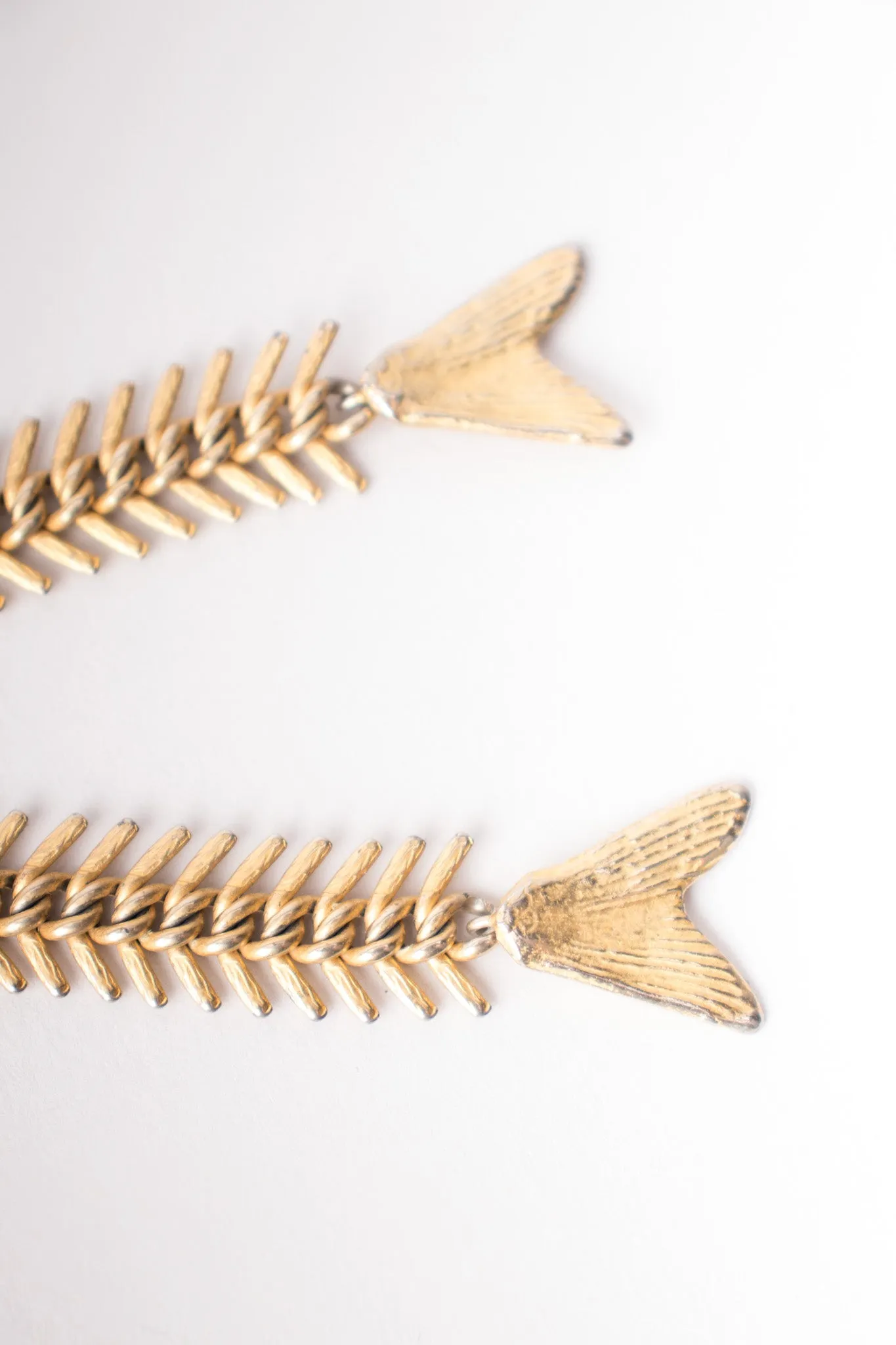 Fish Bone Earrings & Bracelet Set