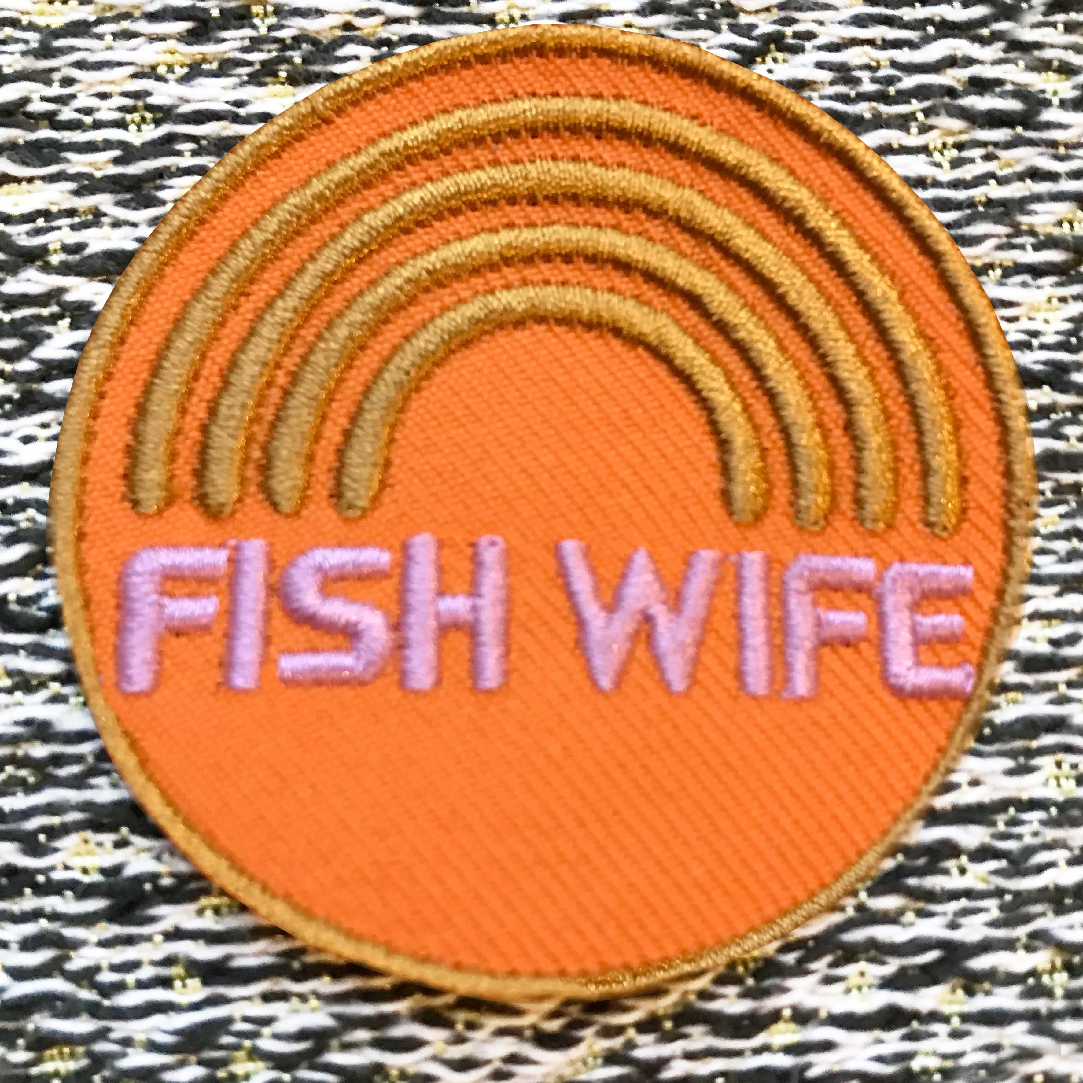 FISHWIFE iron on clothes patch from the Hag Range