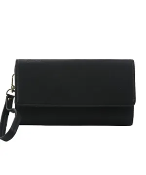 Flap Over Wristlet Wallet, BLACK or BROWN