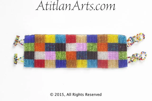 Flat Bracelet Multicolor Patchwork Brilliant