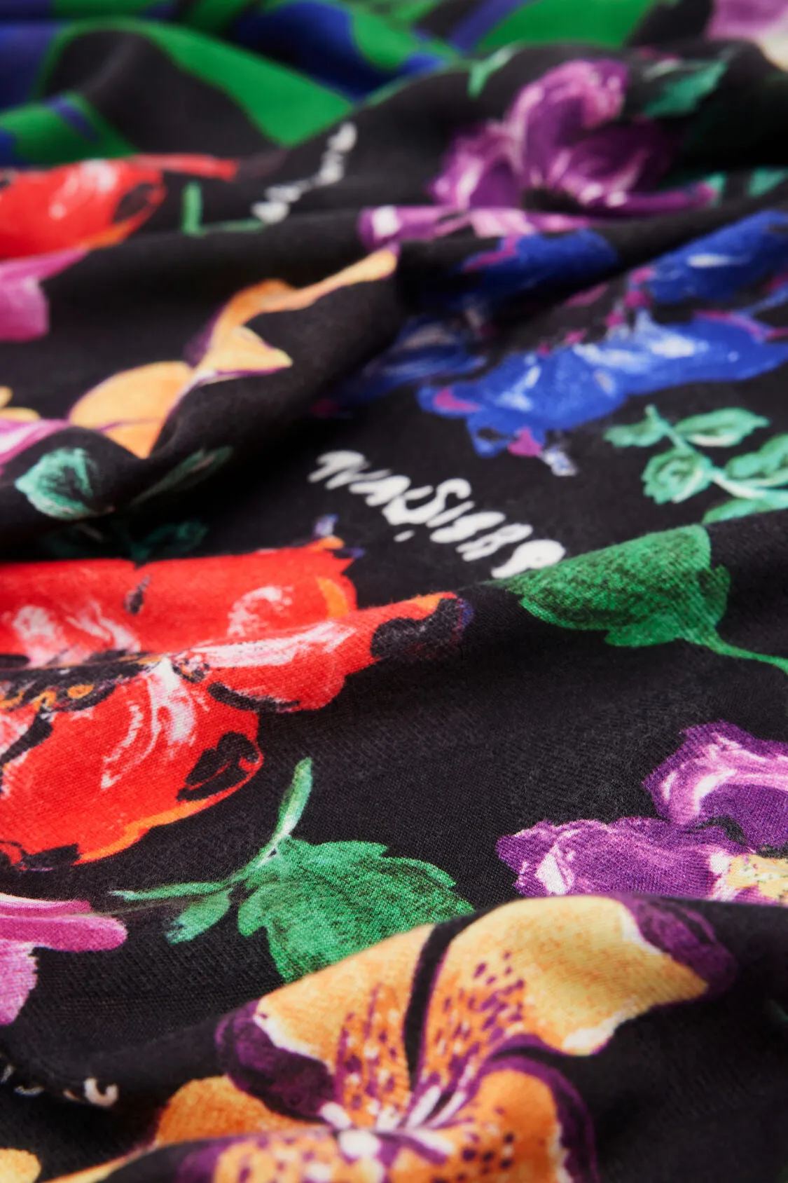 Floral patchwork rectangular foulard
