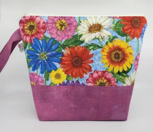 Flower Garden - Red - Project Bag - Medium