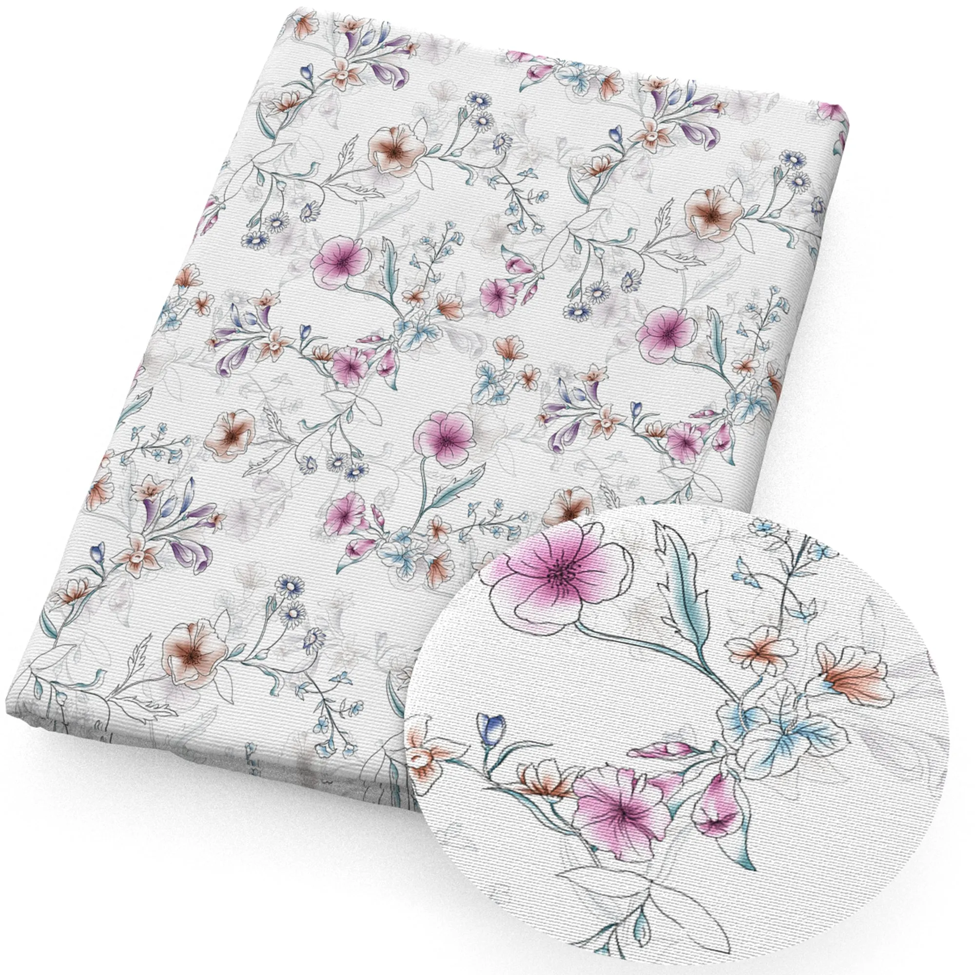 Flower Theme Printed Fabrics