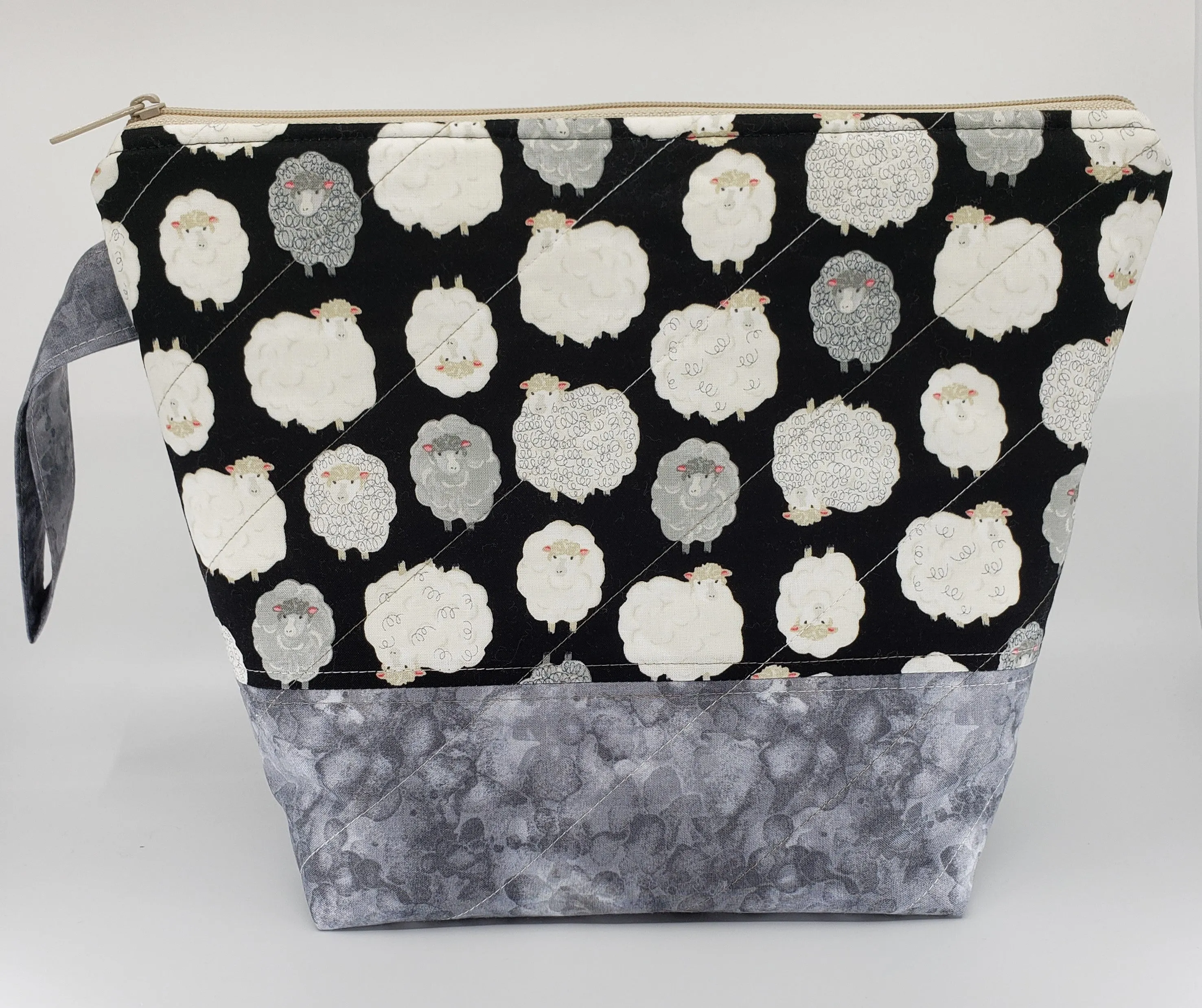 Fluffy Sheep - Grey - Project Bag - Medium