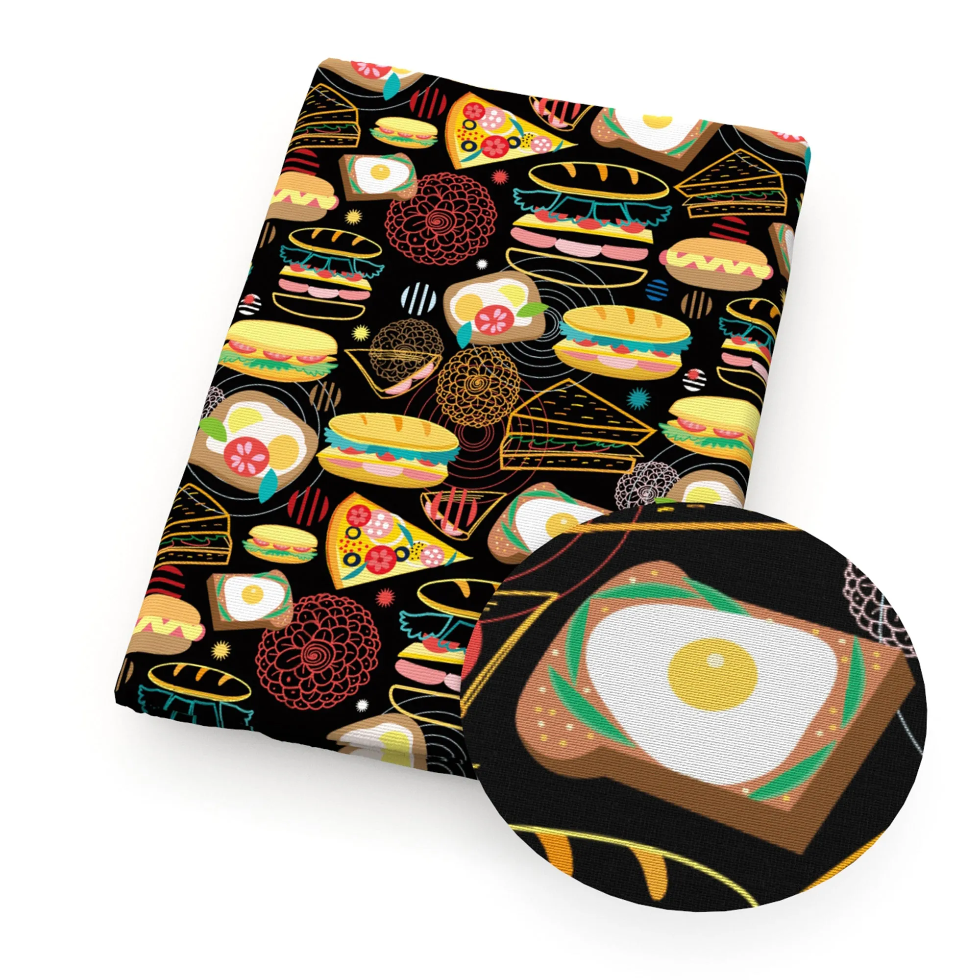 Food Theme Printed Fabric