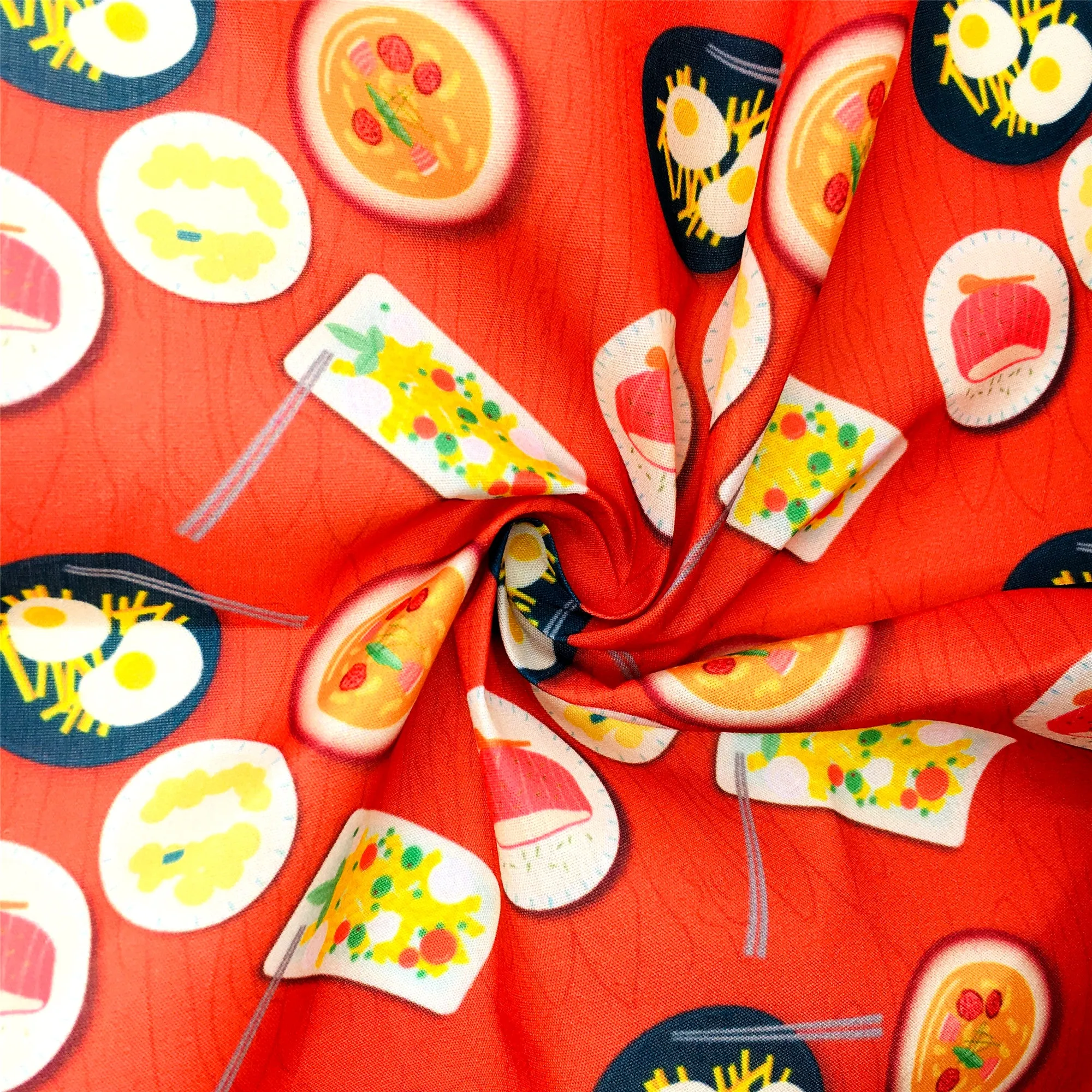 Food Theme Printed Fabric