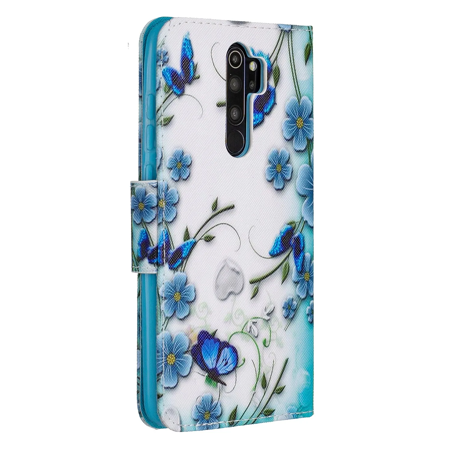 For Redmi Note 8/8 Pro Cellphone Cover Stand Function Wallet Design PU Leather Smartphone Shell Elegant Pattern Printed  Magic butterfly