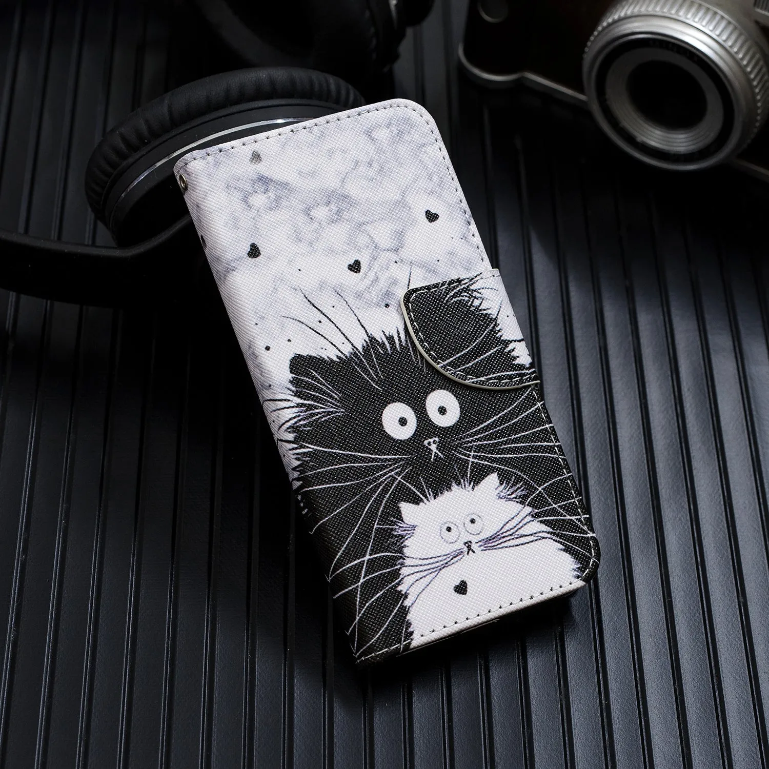 For Redmi Note 8/8 Pro Cellphone Cover Stand Function Wallet Design PU Leather Smartphone Shell Elegant Pattern Printed  Magic butterfly