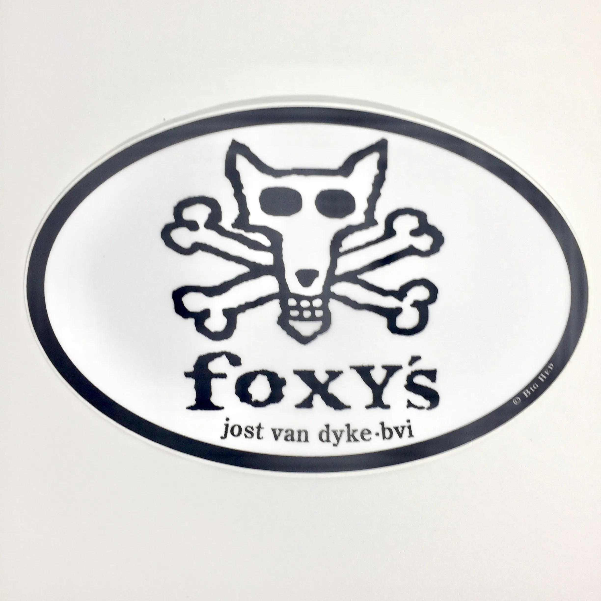 Foxy's Skull & Crossbones Euro Oval Sticker