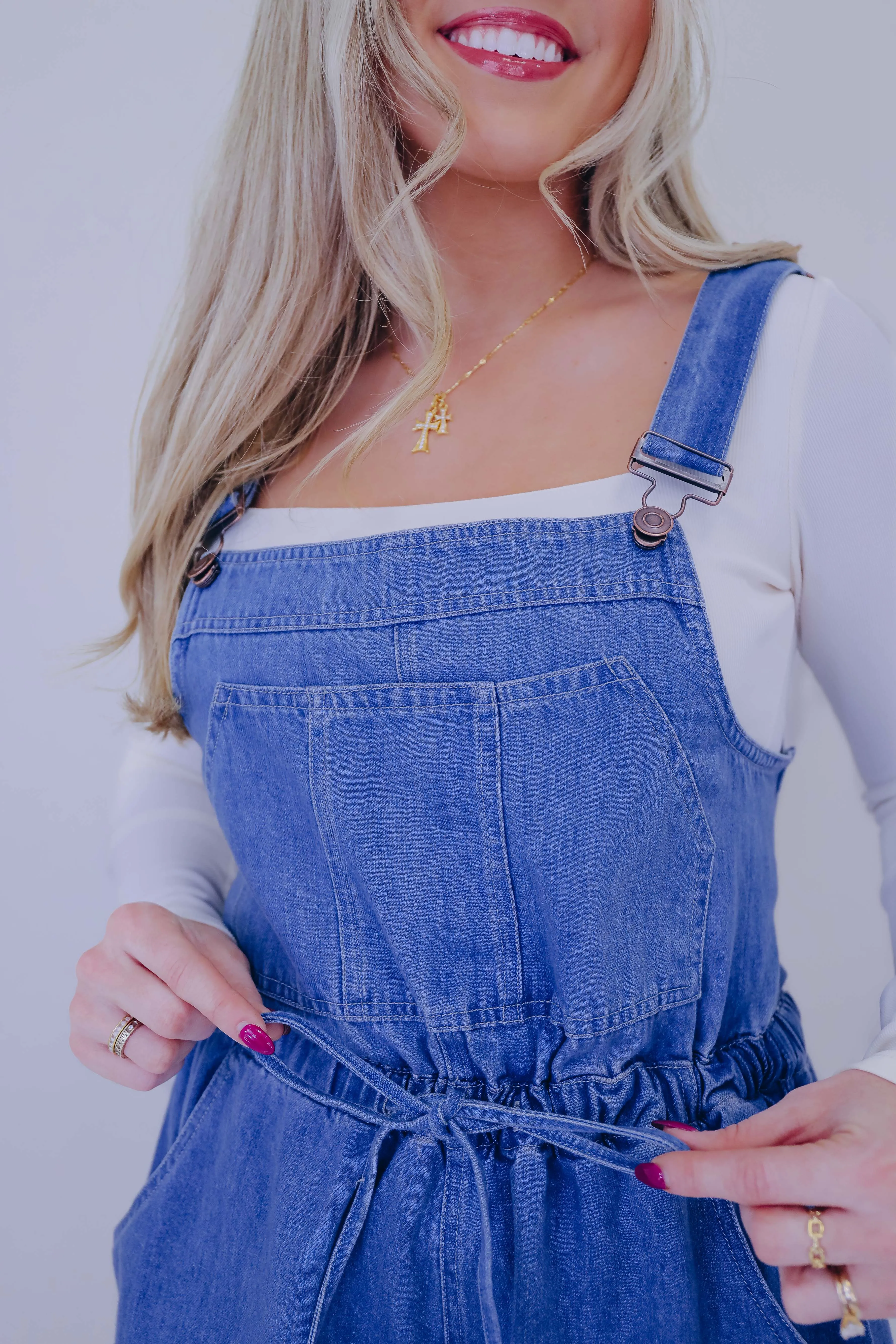 Frilly Femme Ruffle Hem Shortalls