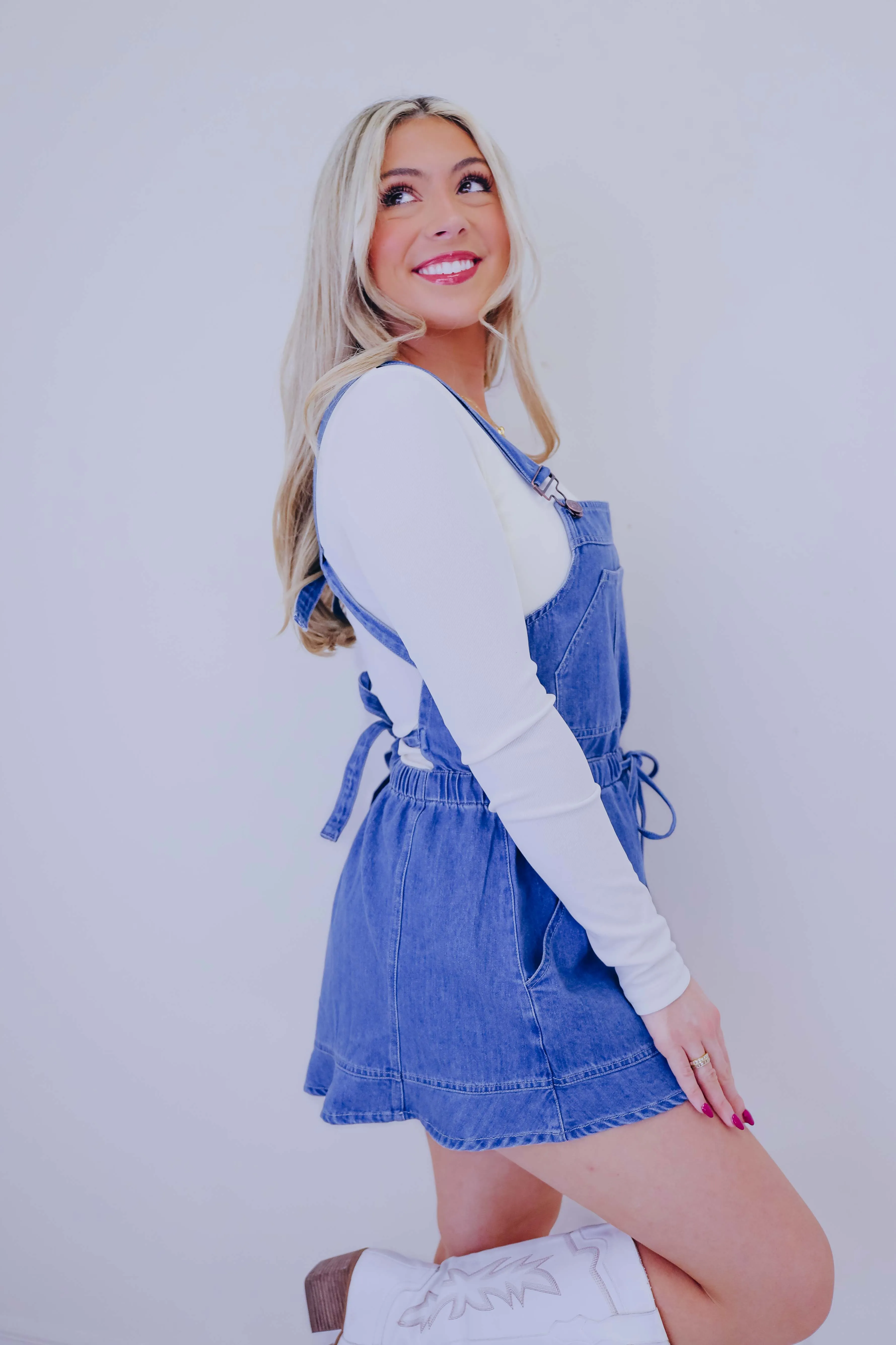 Frilly Femme Ruffle Hem Shortalls