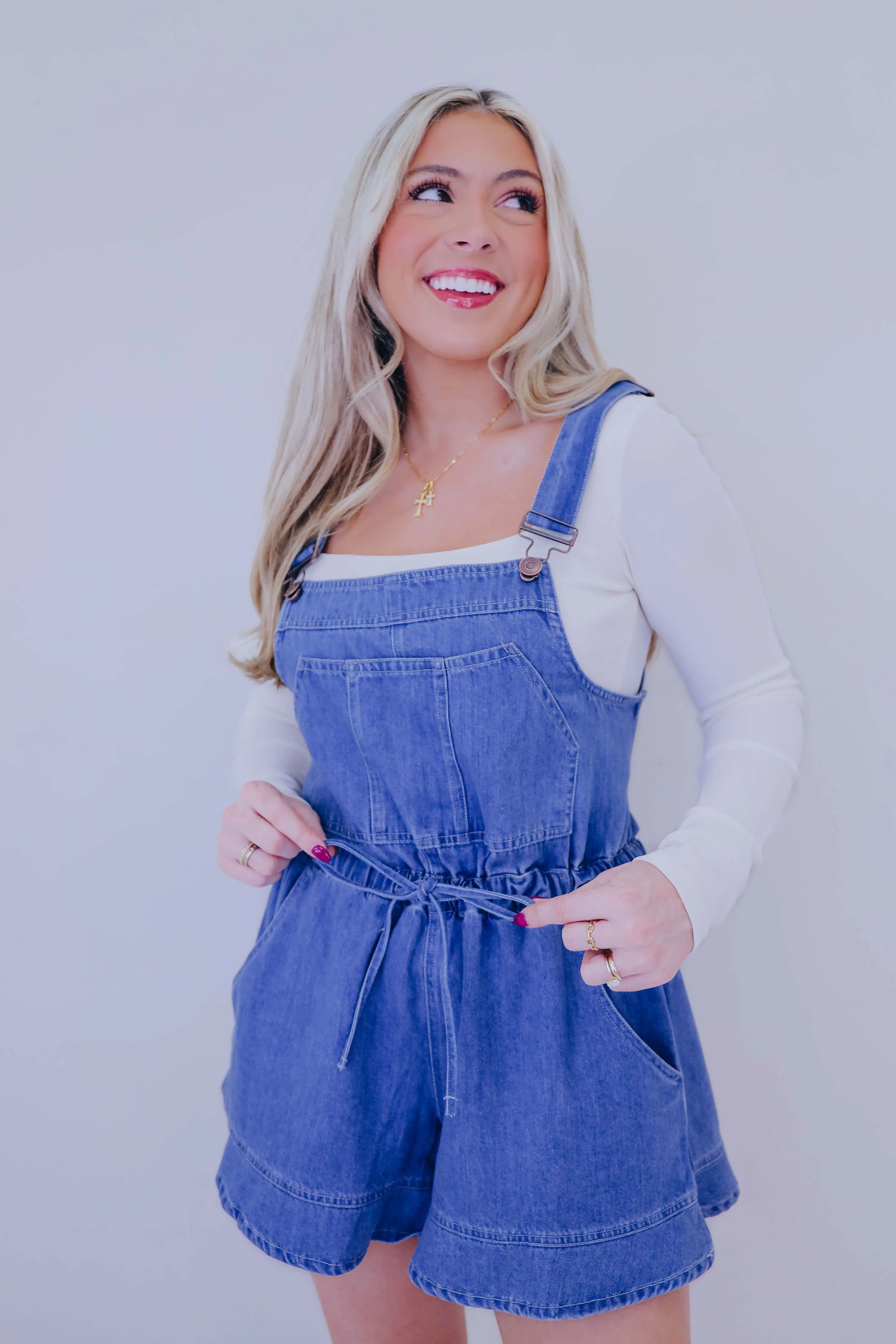 Frilly Femme Ruffle Hem Shortalls
