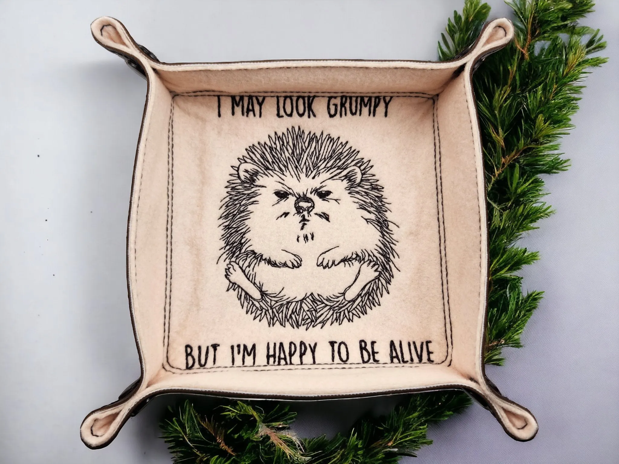 Funny hedgehog dice tray