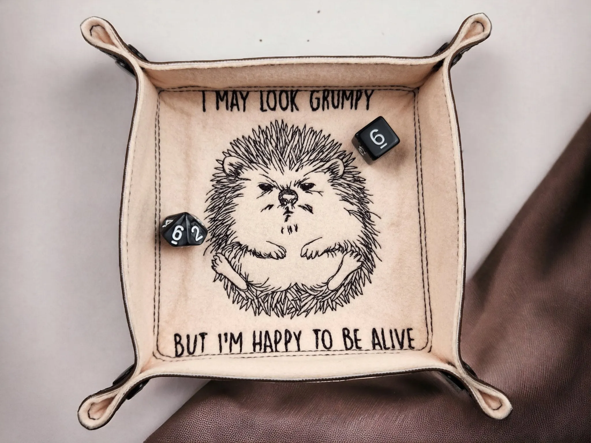 Funny hedgehog dice tray