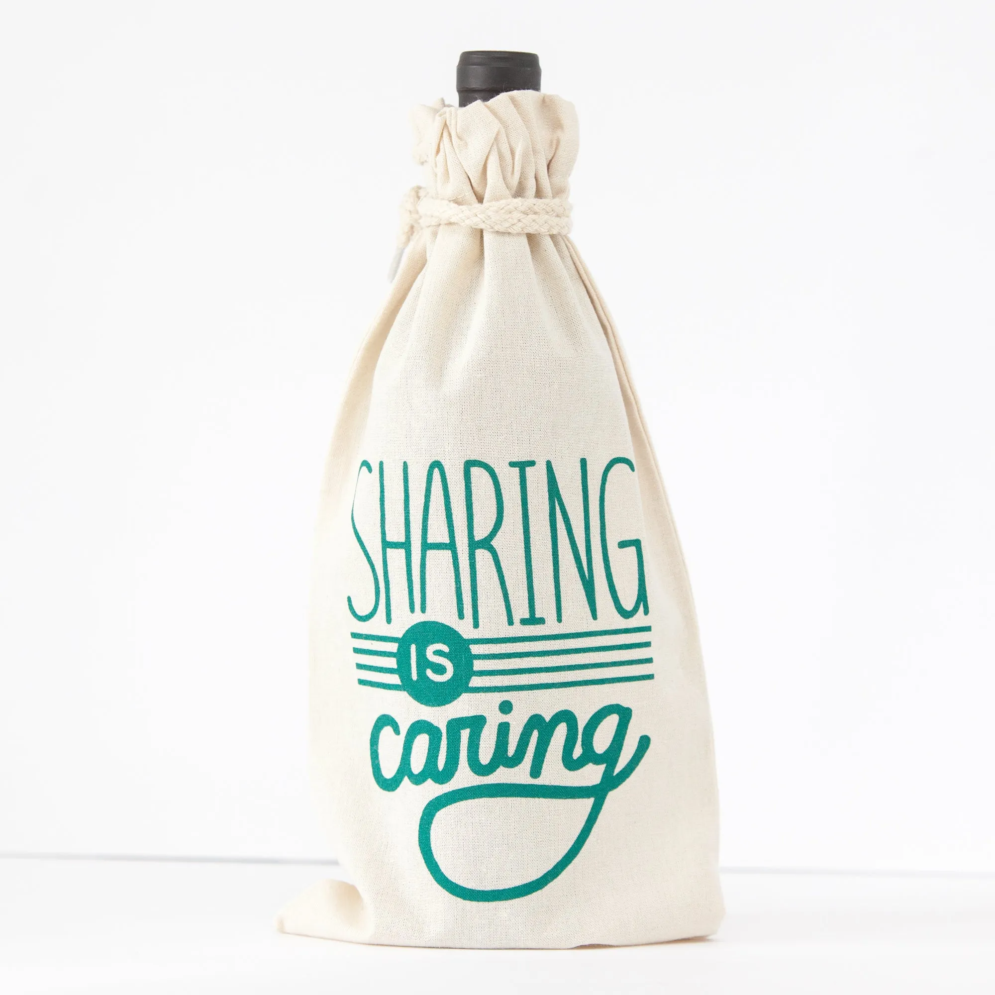 funny wine gift bag, sharing is caring gift bag for birthday, booze bag