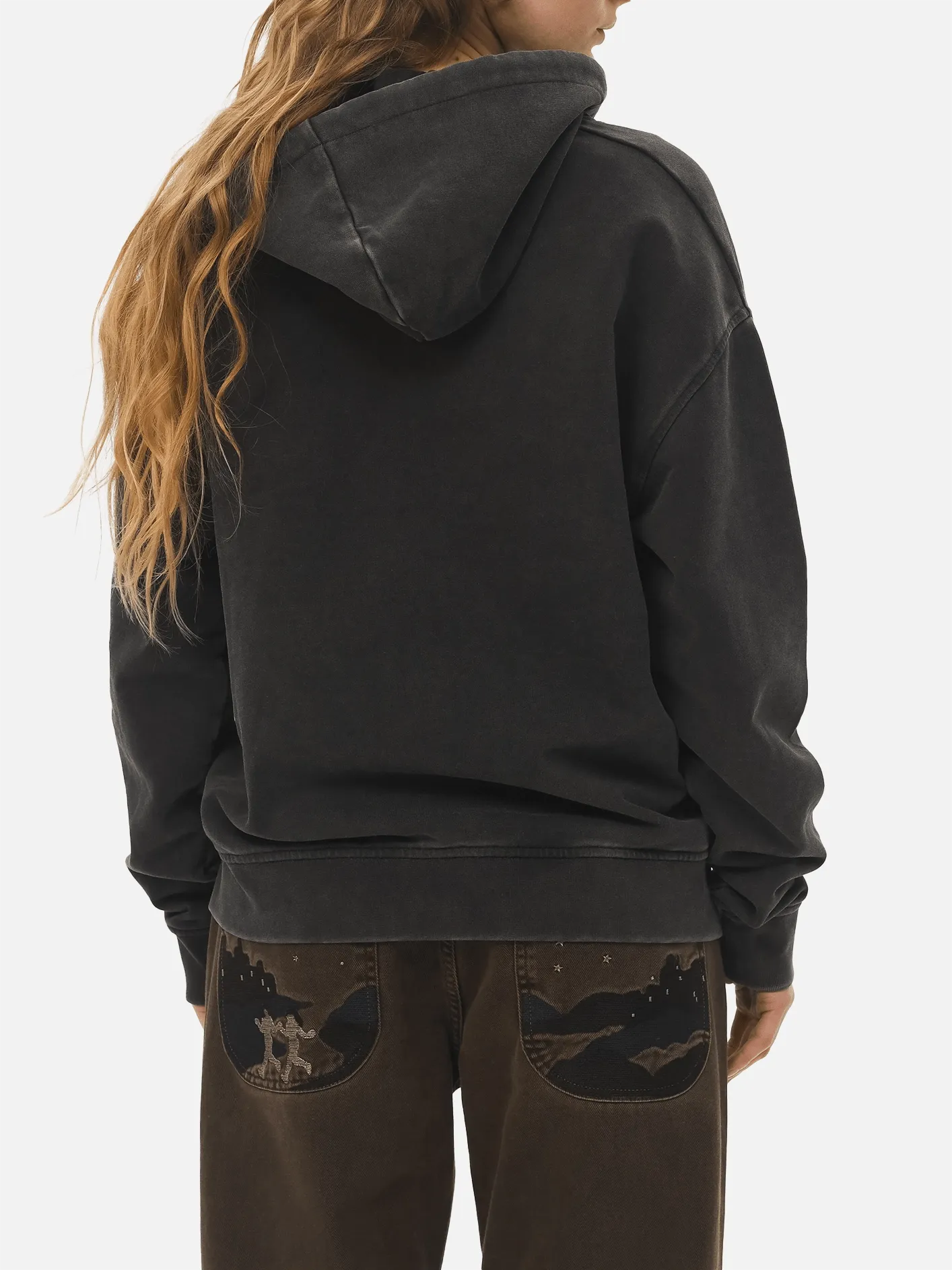 Galactic Tease Zip Hoodie - Off Black