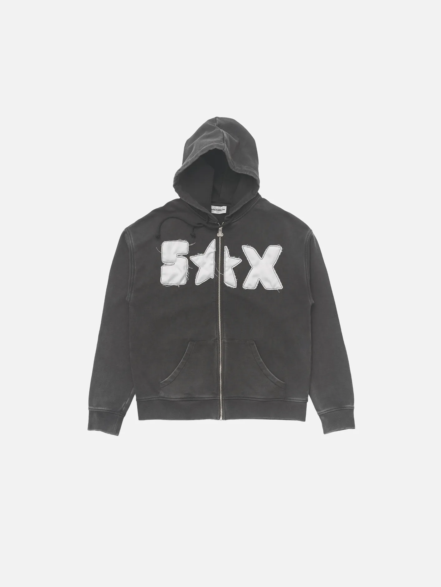 Galactic Tease Zip Hoodie - Off Black