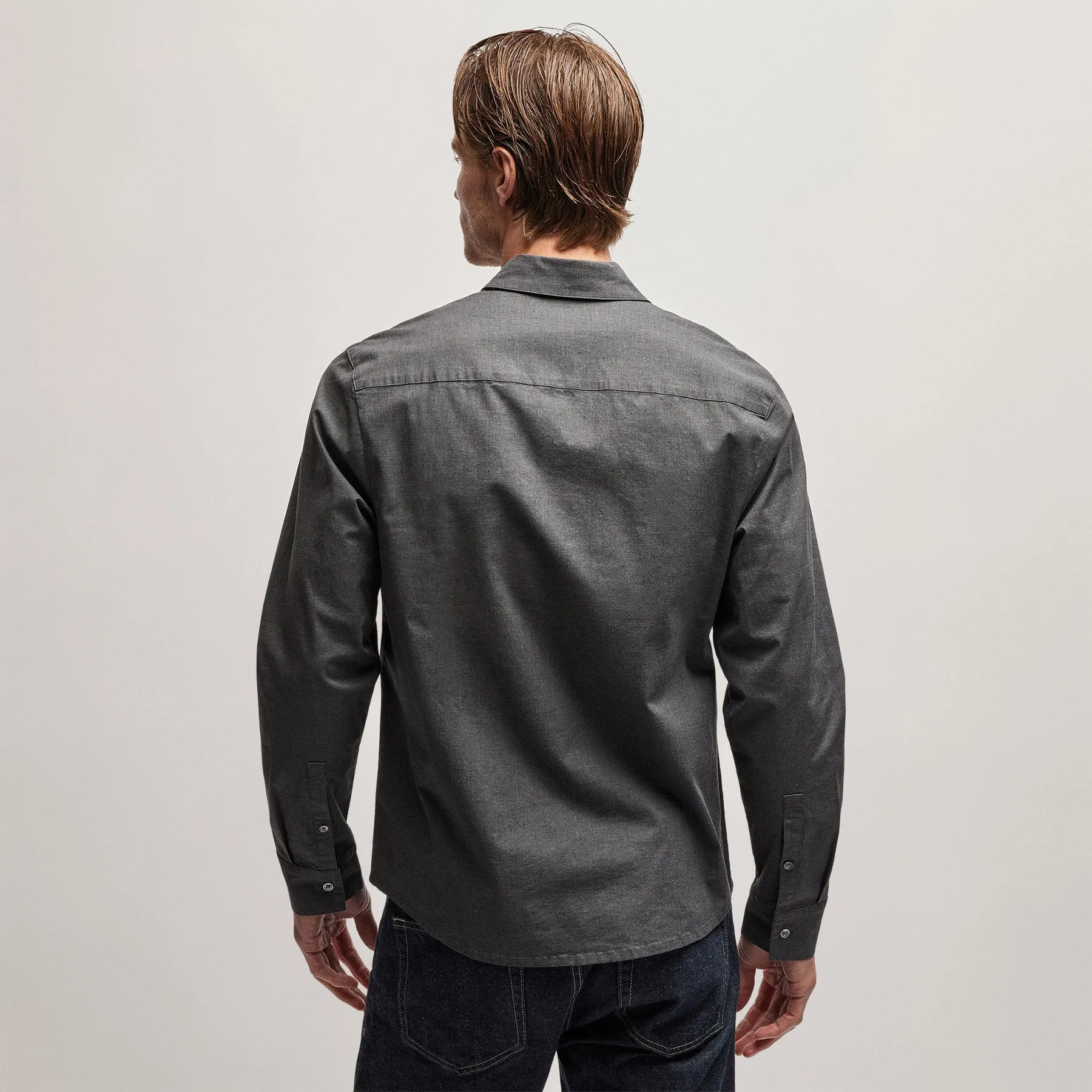 Garment Washed Shirt - Anthracite