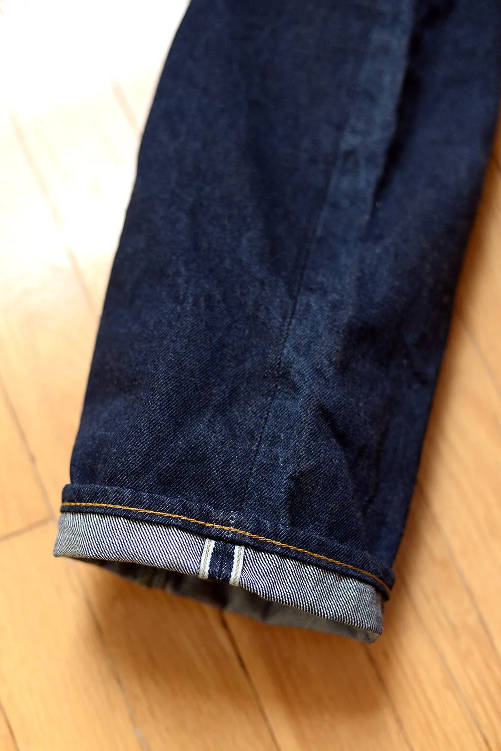 GD113 RELAXED WIDE LEG | Washed 13 Oz Selvedge Denim - Classic Indigo