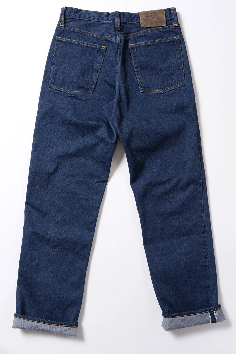GD113 RELAXED WIDE LEG | Washed 13 Oz Selvedge Denim - Classic Indigo
