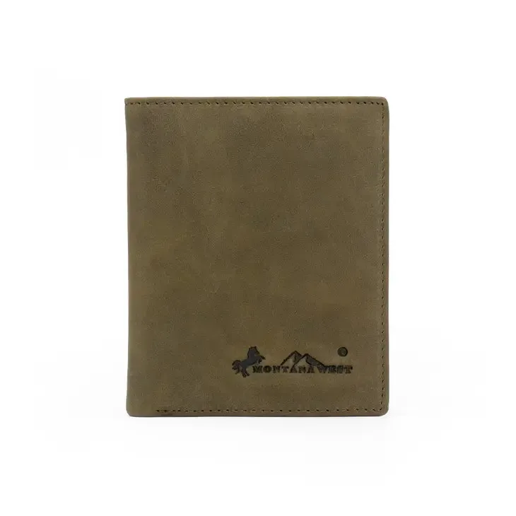 Genuine Leather Men's Bi-Fold Wallet
