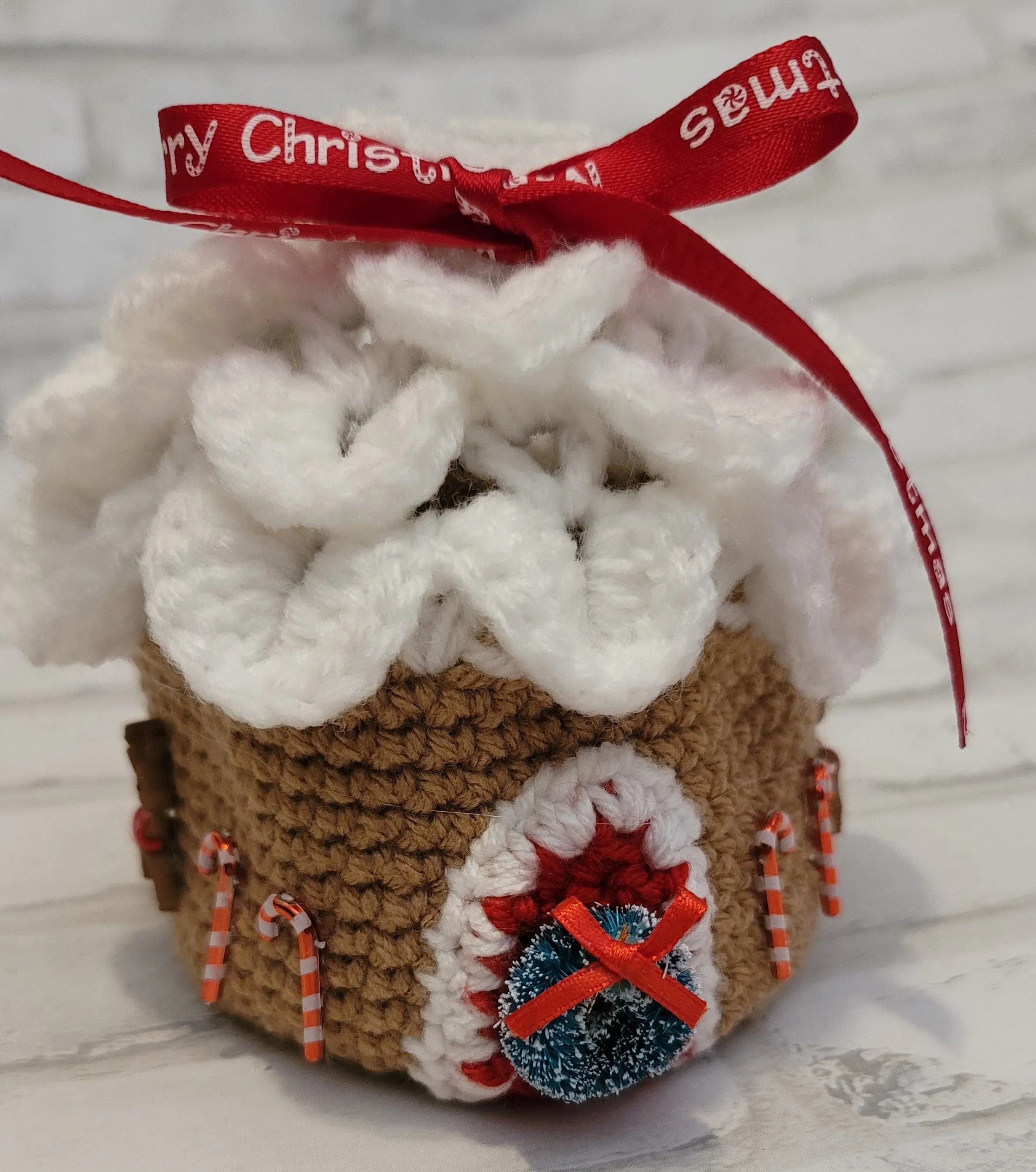 Gingerbread House Gift Bag Crochet Pattern