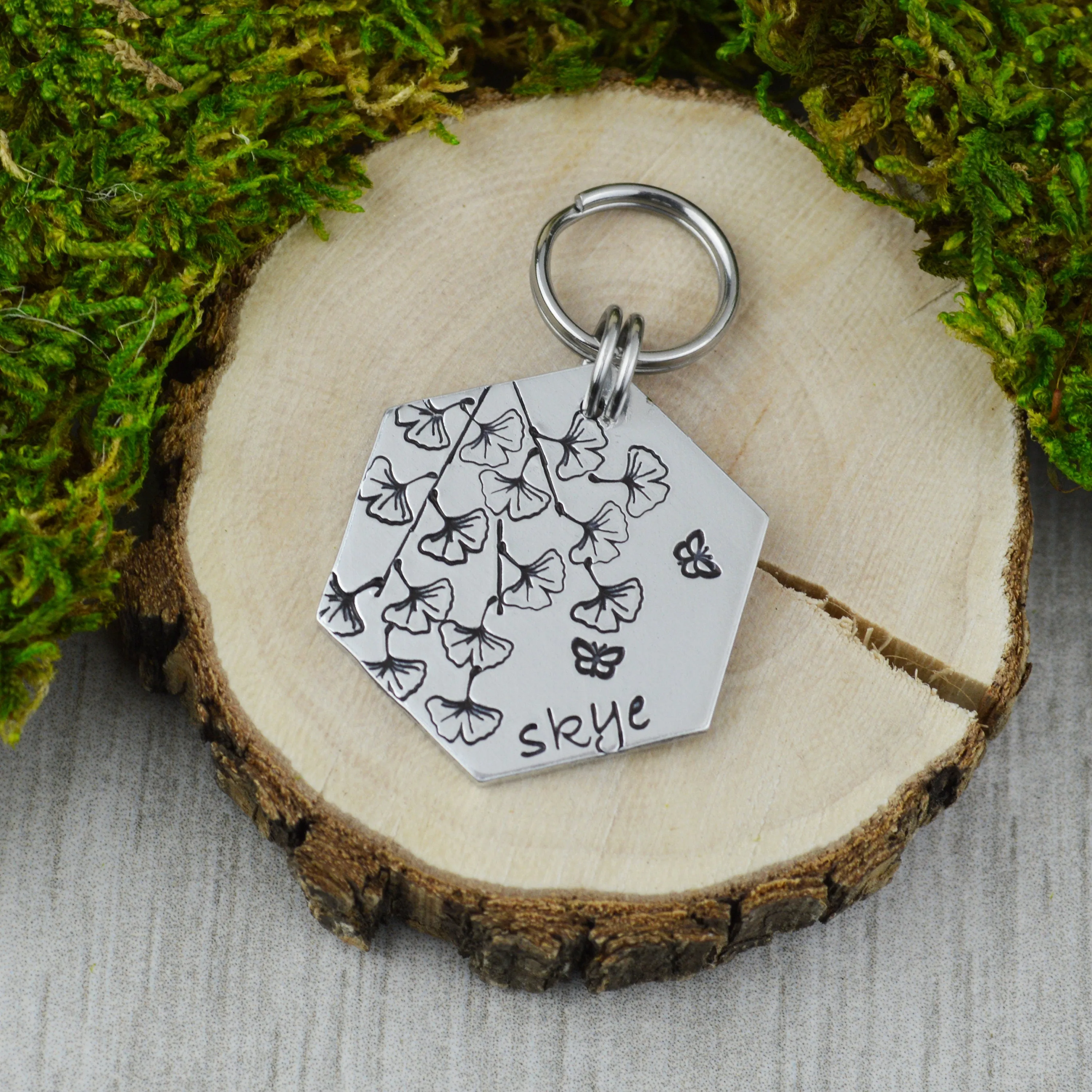 Ginkgo Tree Pet ID Tag