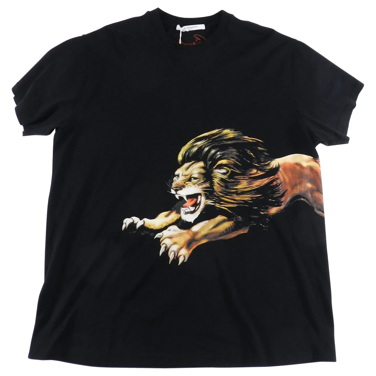 Givenchy Short Sleeve Black Lion Graphic Tee - L