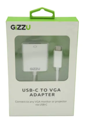 GIZZU USB-C To O VGA Adaptor White
