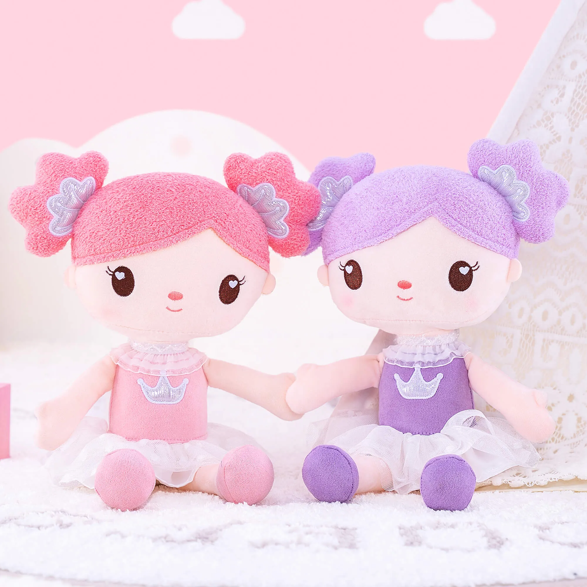 Gloveleya 14-inch Personalized Curl Candy Girls Doll Purple