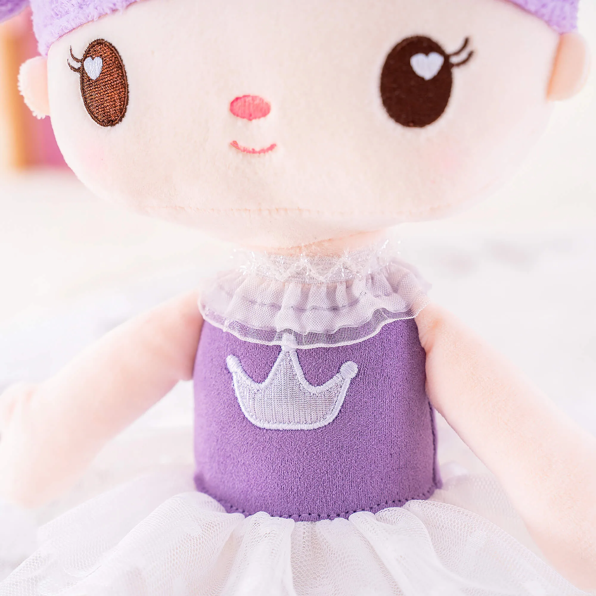 Gloveleya 14-inch Personalized Curl Candy Girls Doll Purple