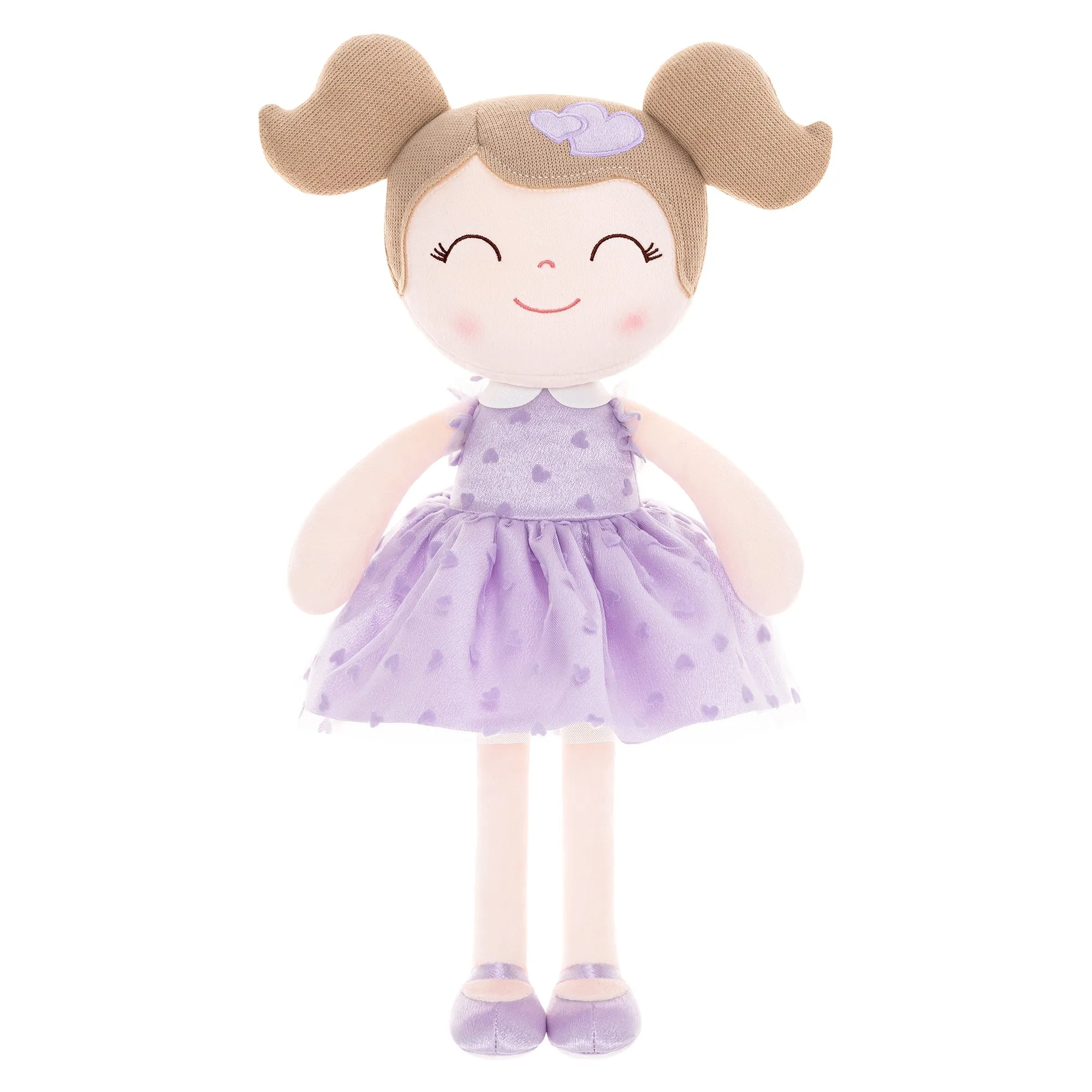 Gloveleya 16-inch Baby Doll Girl Gift Flocking Heart Princess Purple