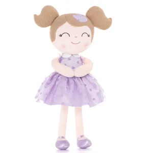 Gloveleya 16-inch Baby Doll Girl Gift Flocking Heart Princess Purple