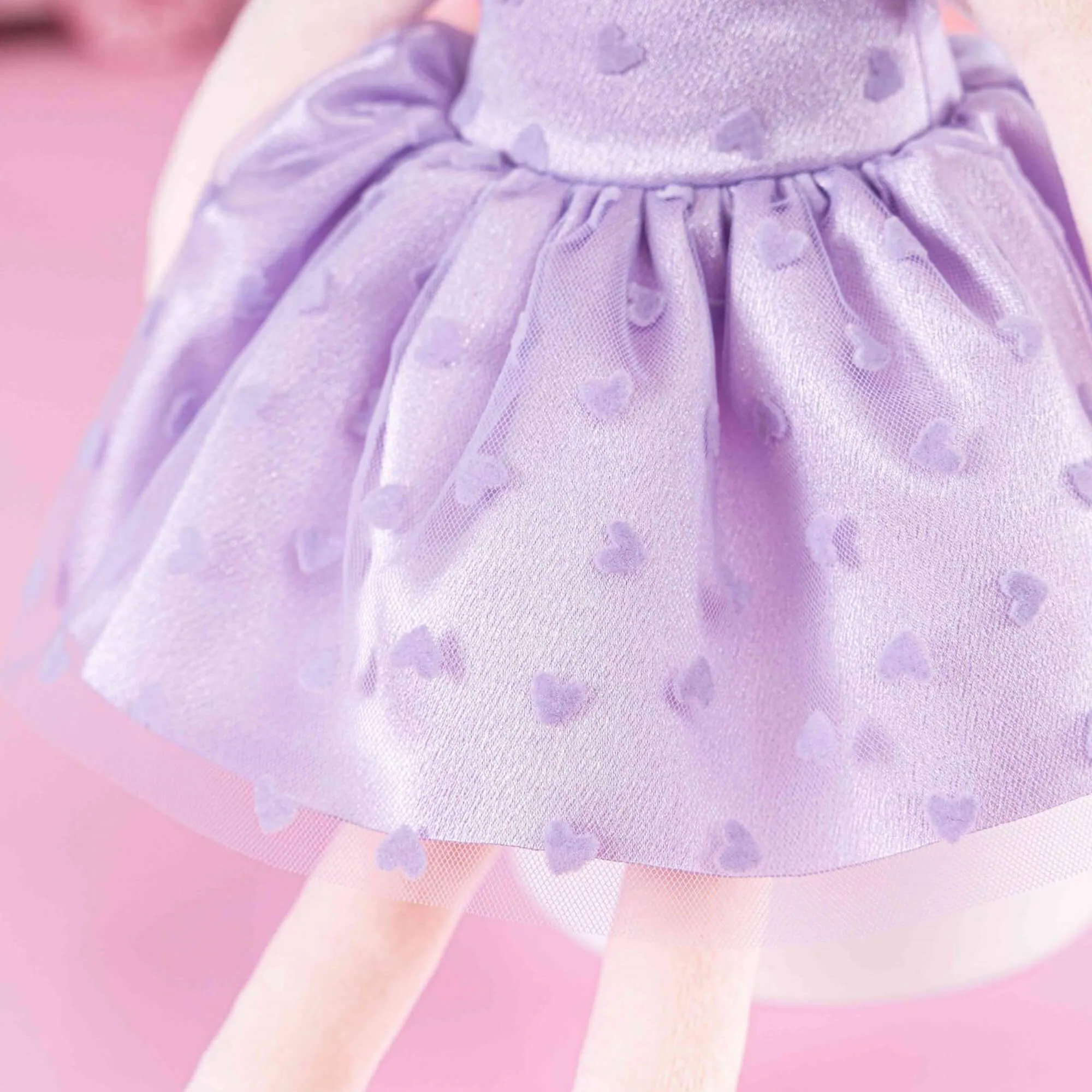 Gloveleya 16-inch Baby Doll Girl Gift Flocking Heart Princess Purple
