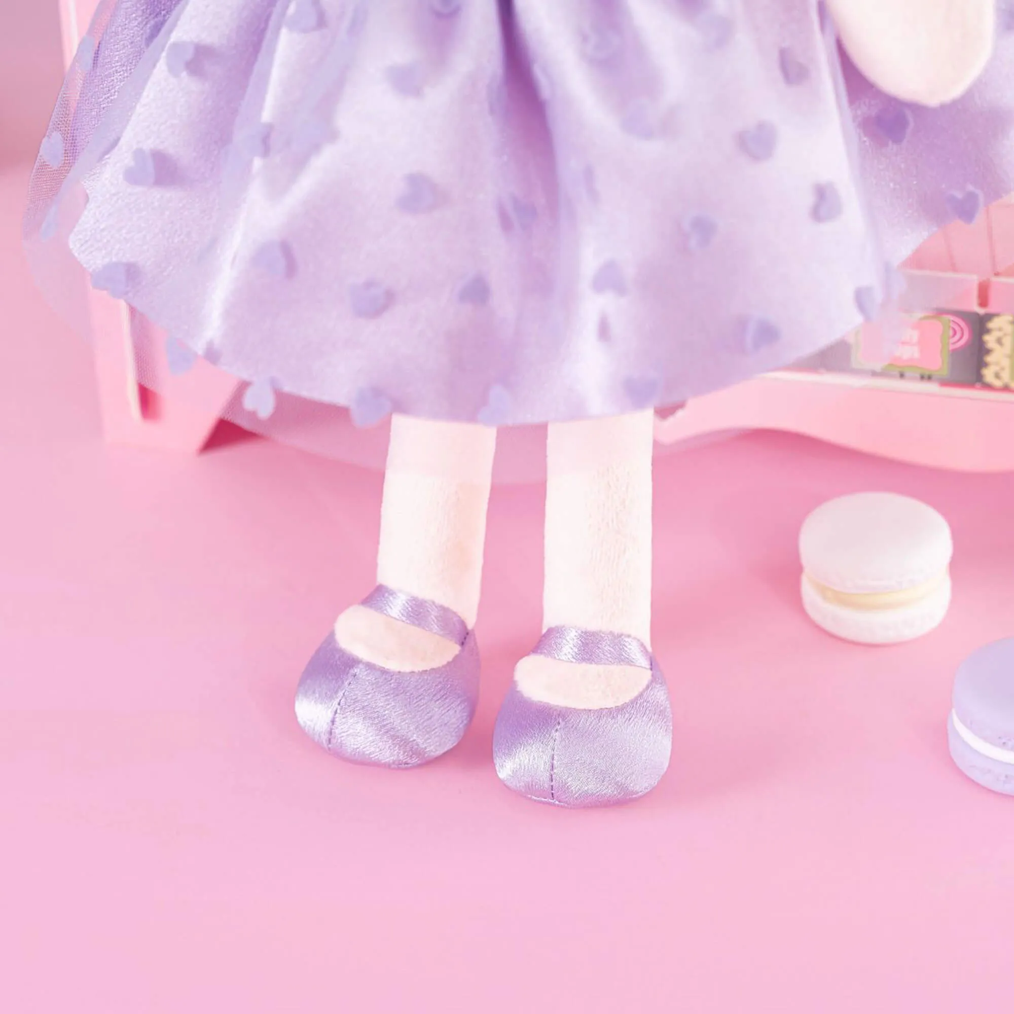 Gloveleya 16-inch Baby Doll Girl Gift Flocking Heart Princess Purple