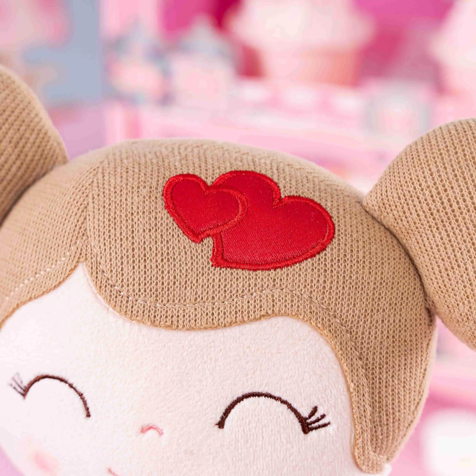 Gloveleya 16-inch Baby Doll Girl Gift Flocking Heart Princess Red