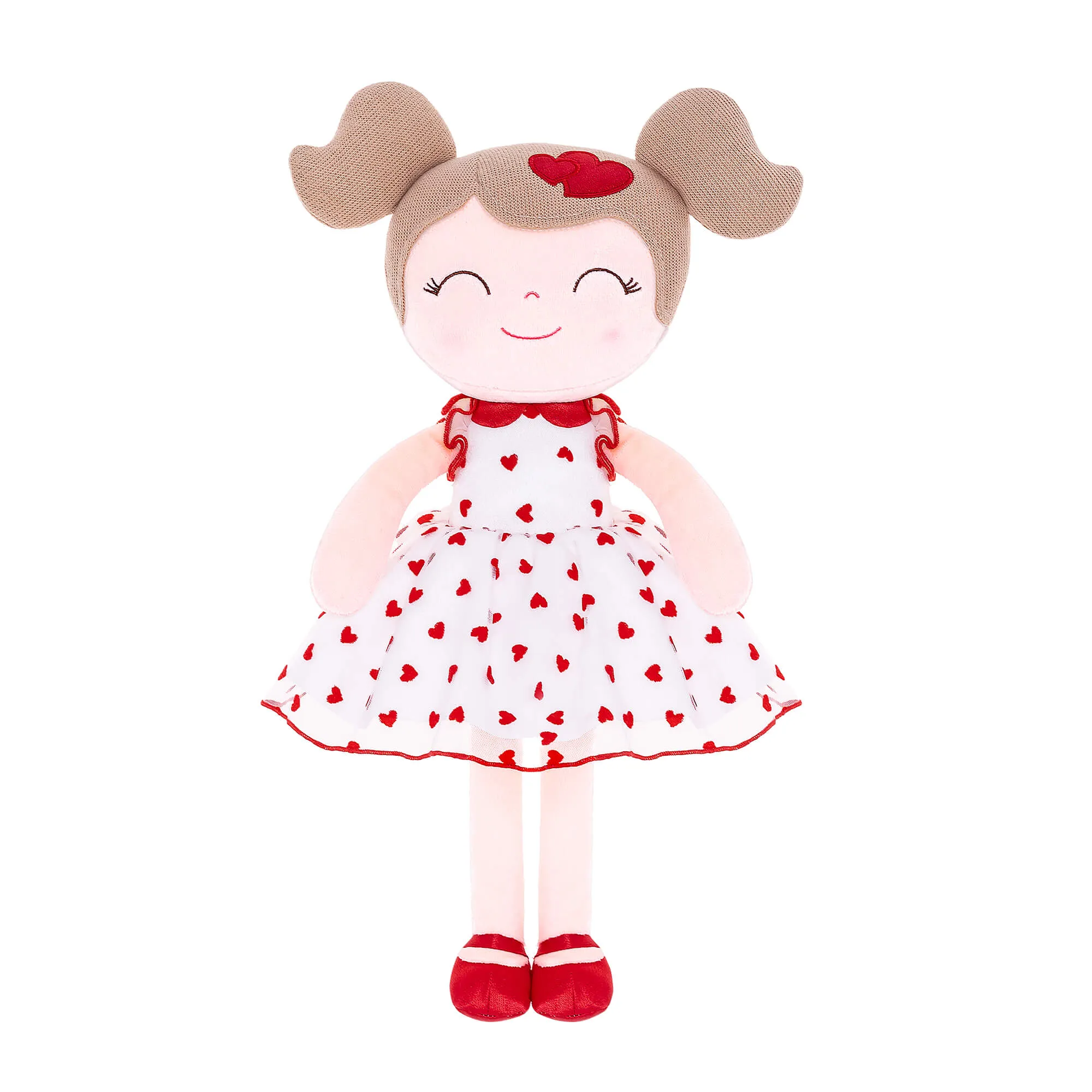 Gloveleya 16-inch Baby Doll Girl Gift Flocking Heart Princess Red