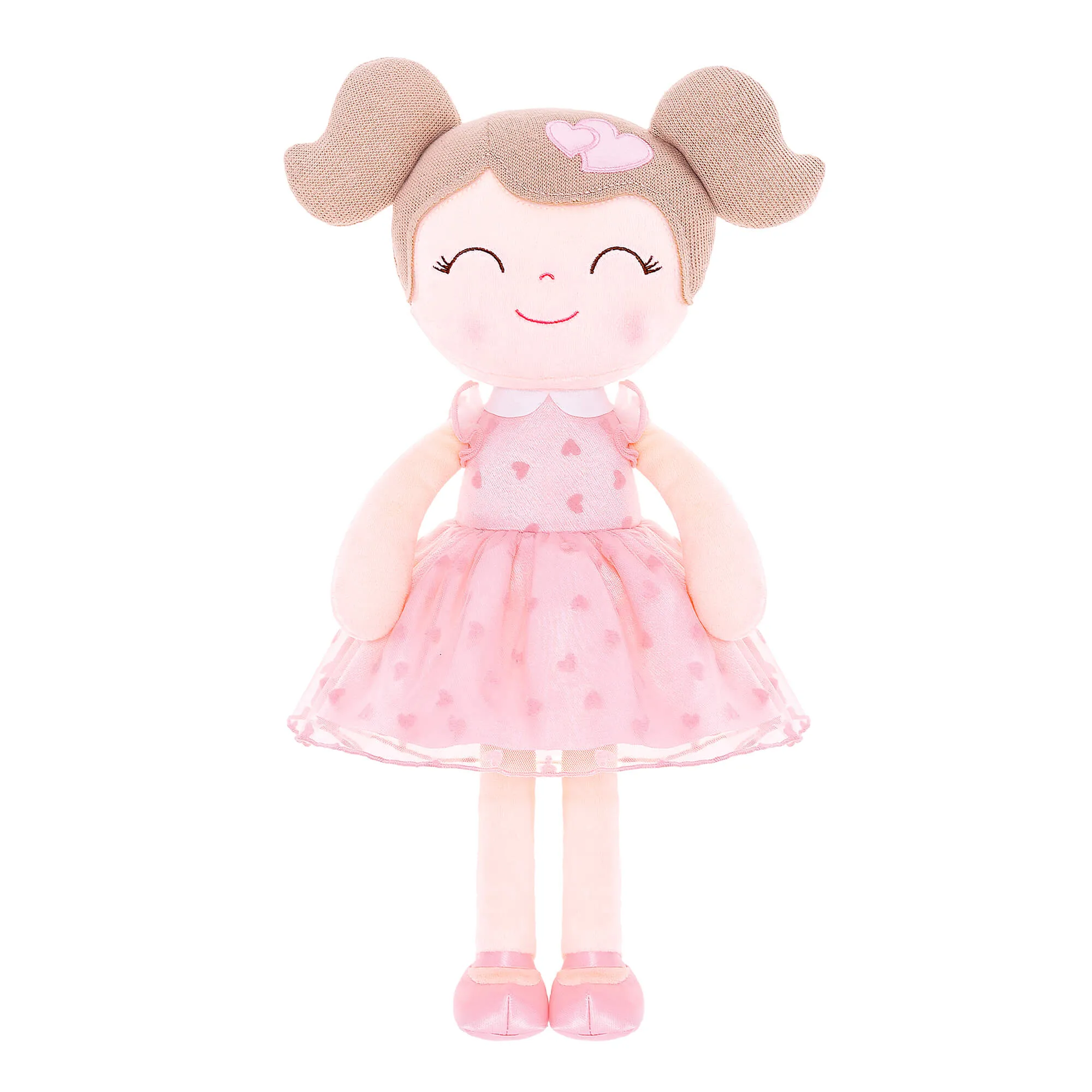 Gloveleya 16-inch Baby Dolls Gift Flocking Heart Princess Pink