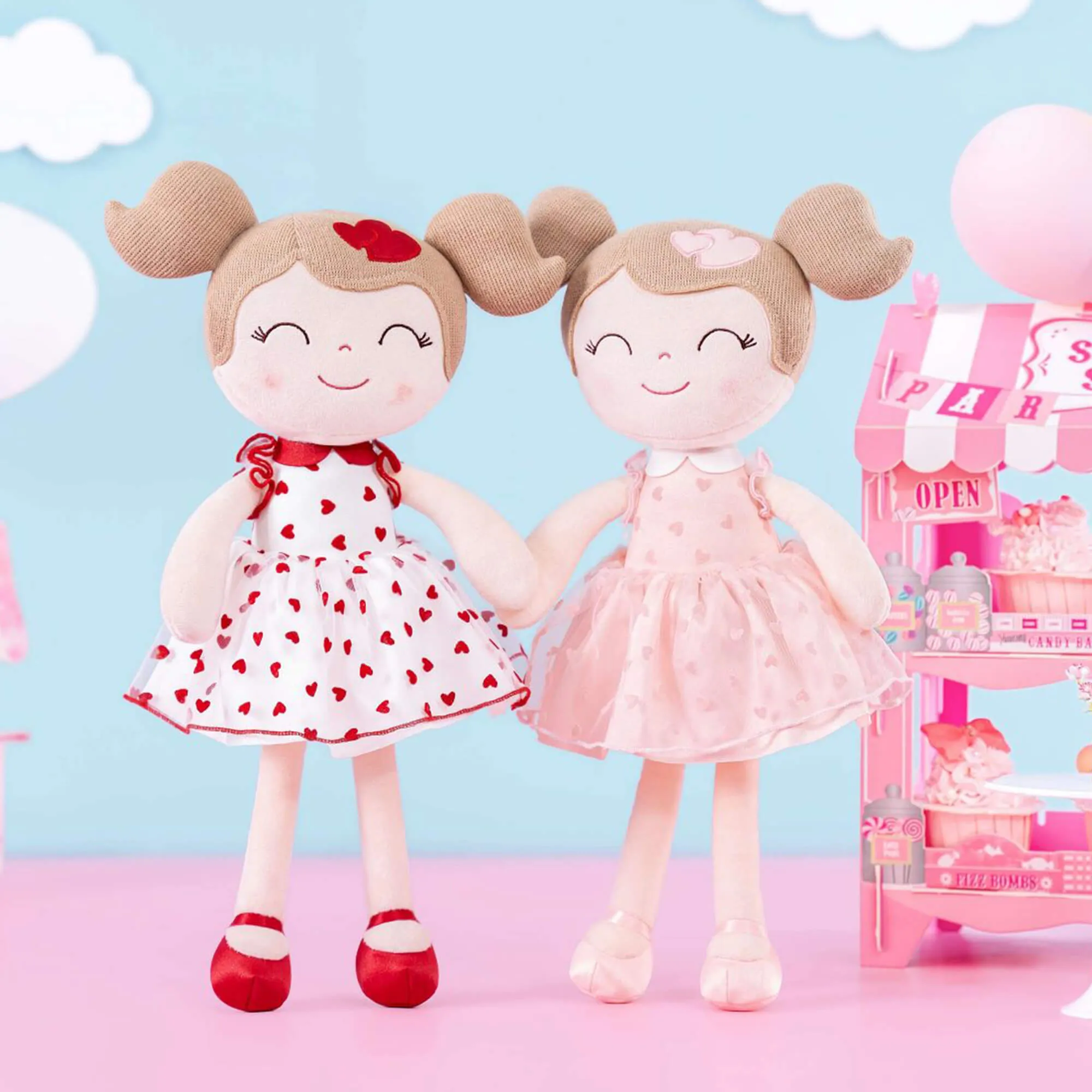 Gloveleya 16-inch Baby Girl Dolls Flocking Heart Princess Series
