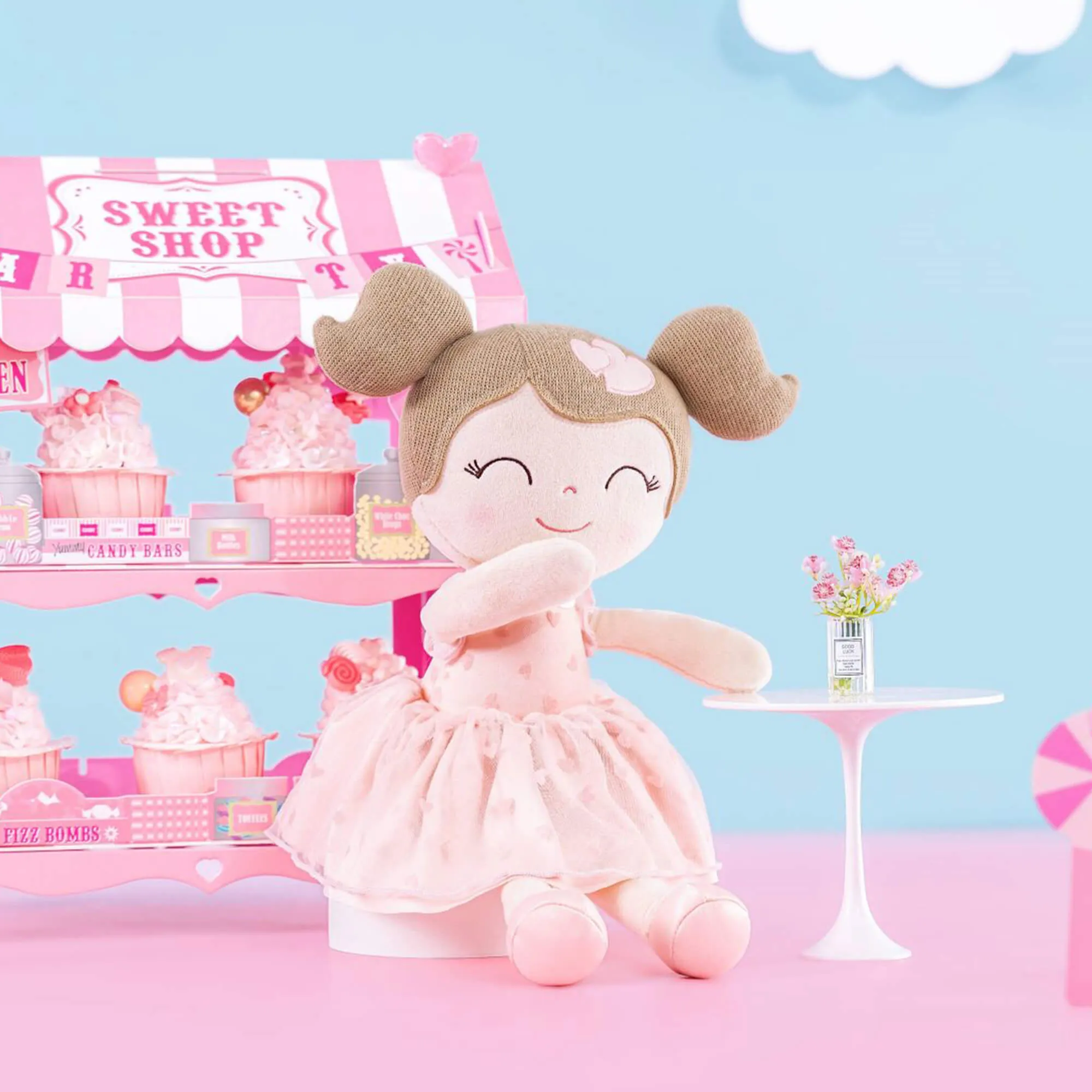 Gloveleya 16-inch Baby Girl Dolls Flocking Heart Princess Series
