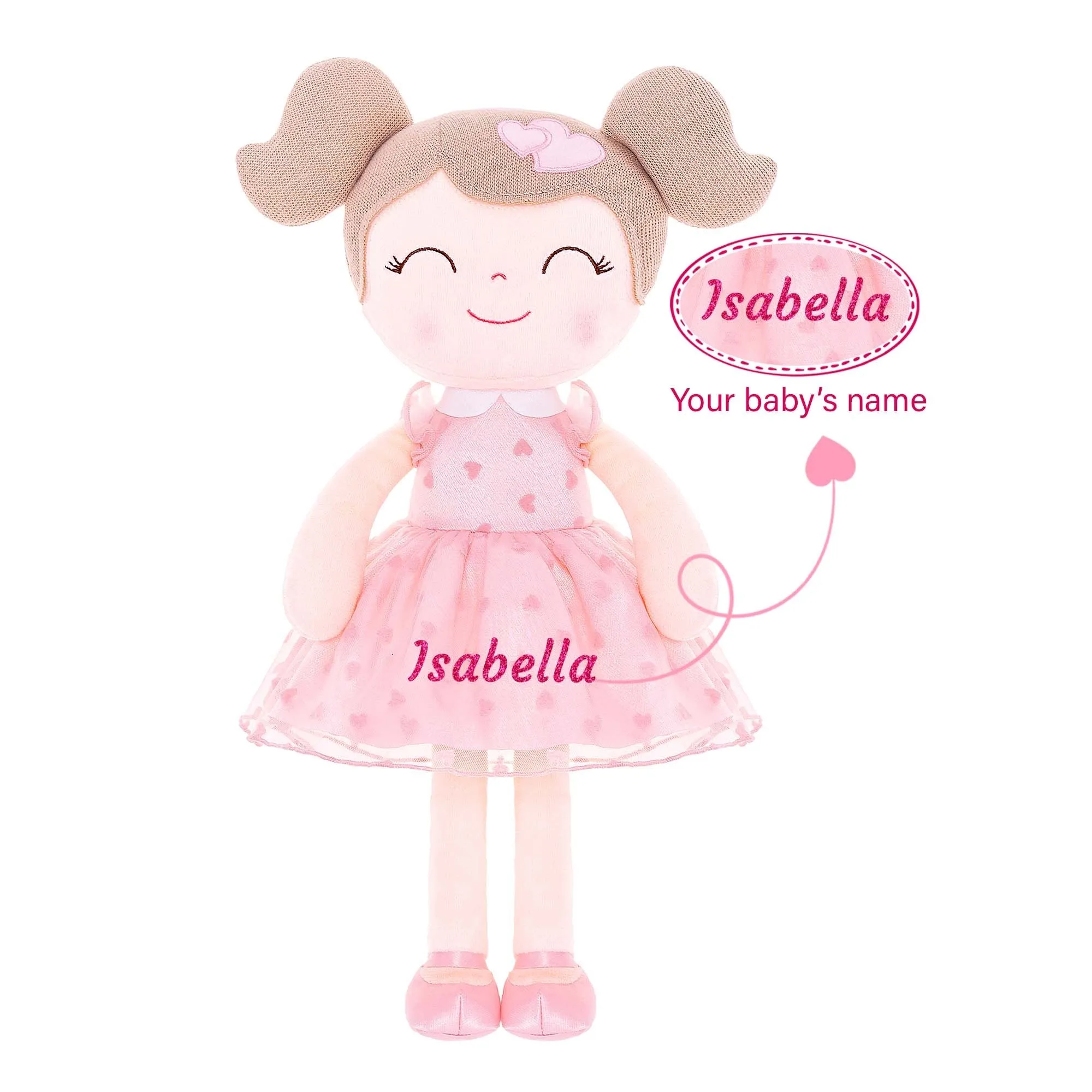 Gloveleya 16-inch Baby Girl Dolls Flocking Heart Princess Series