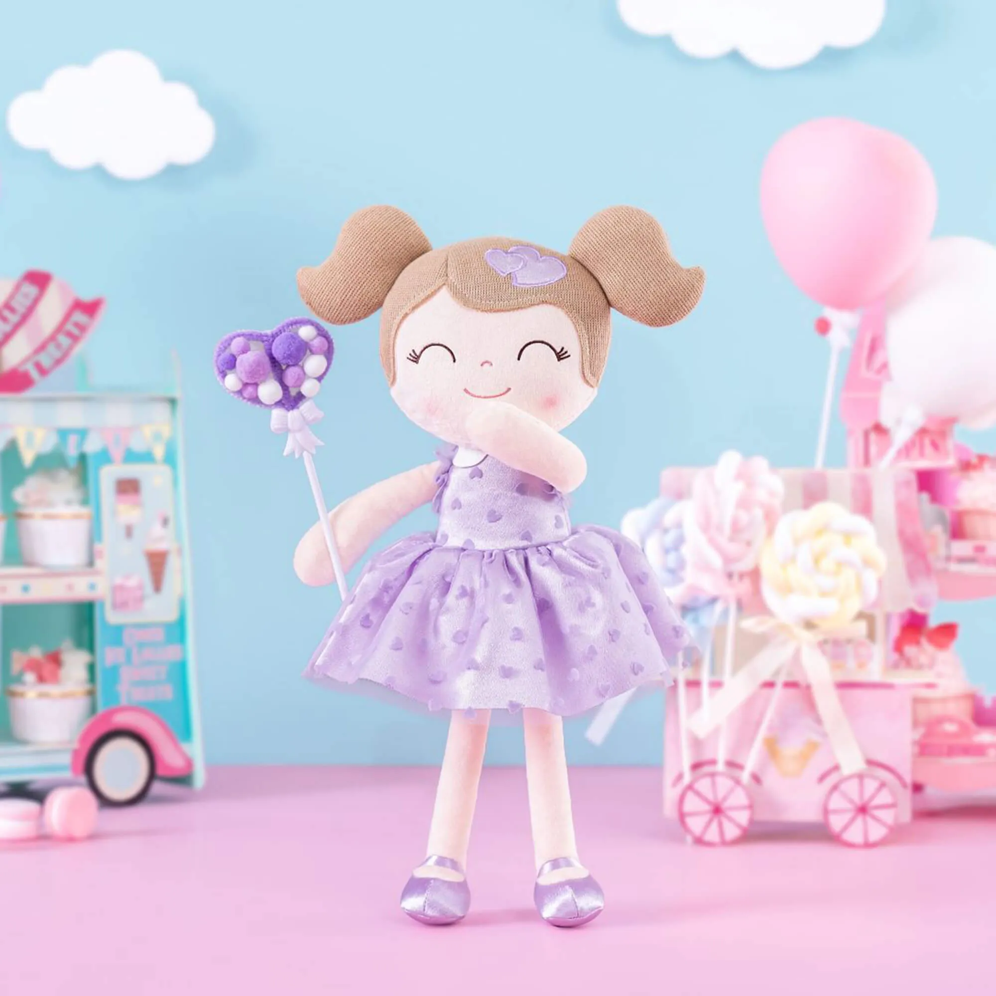 Gloveleya 16-inch Baby Girl Dolls Flocking Heart Princess Series