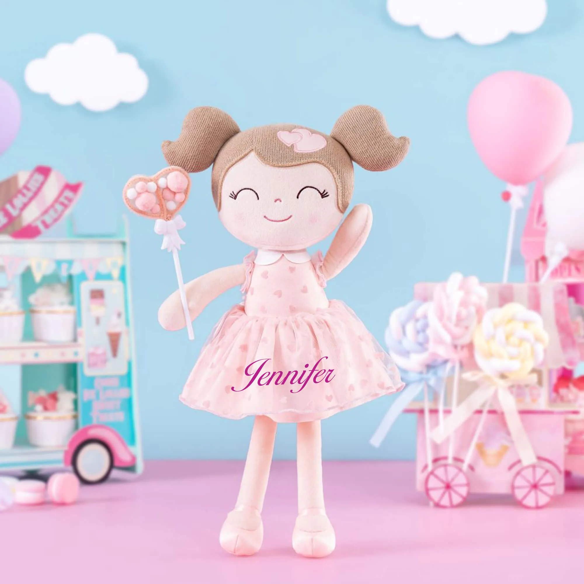 Gloveleya 16-inch Baby Girl Dolls Flocking Heart Princess Series