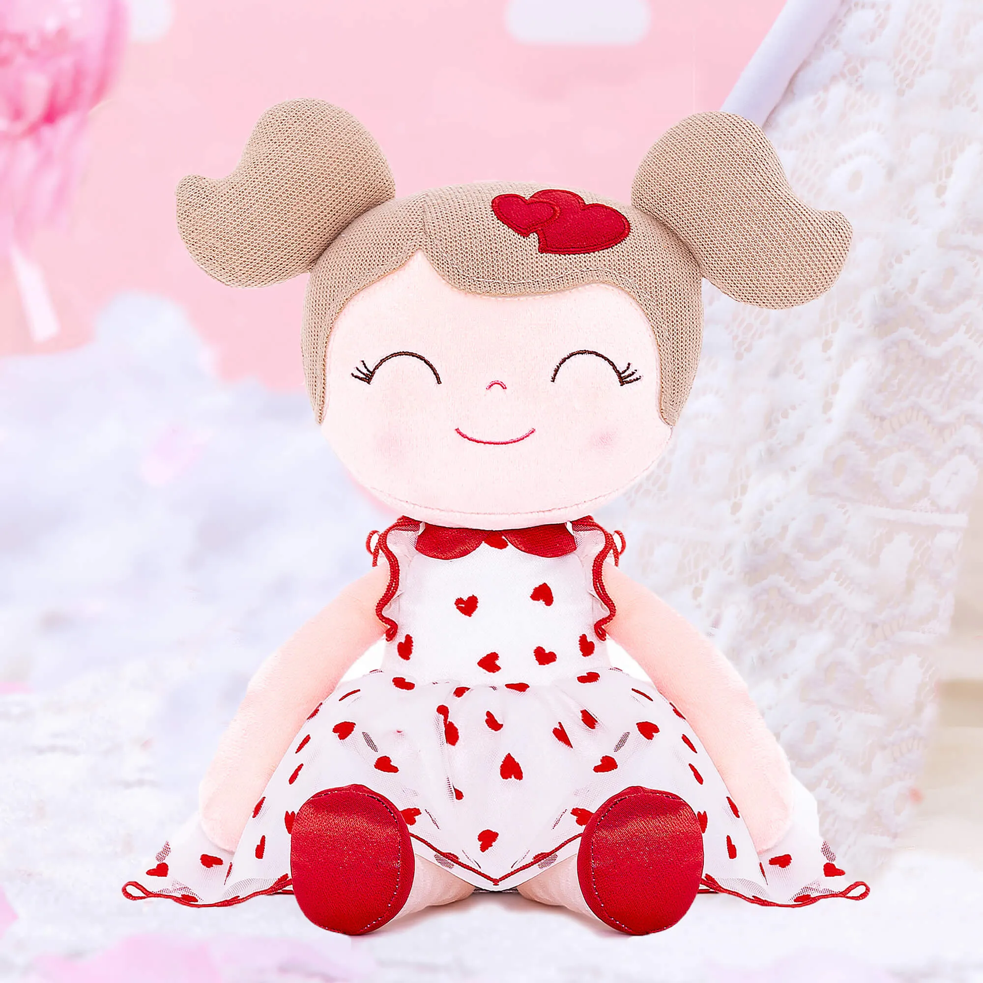 Gloveleya 16-inch Baby Girl Dolls Flocking Heart Princess Series