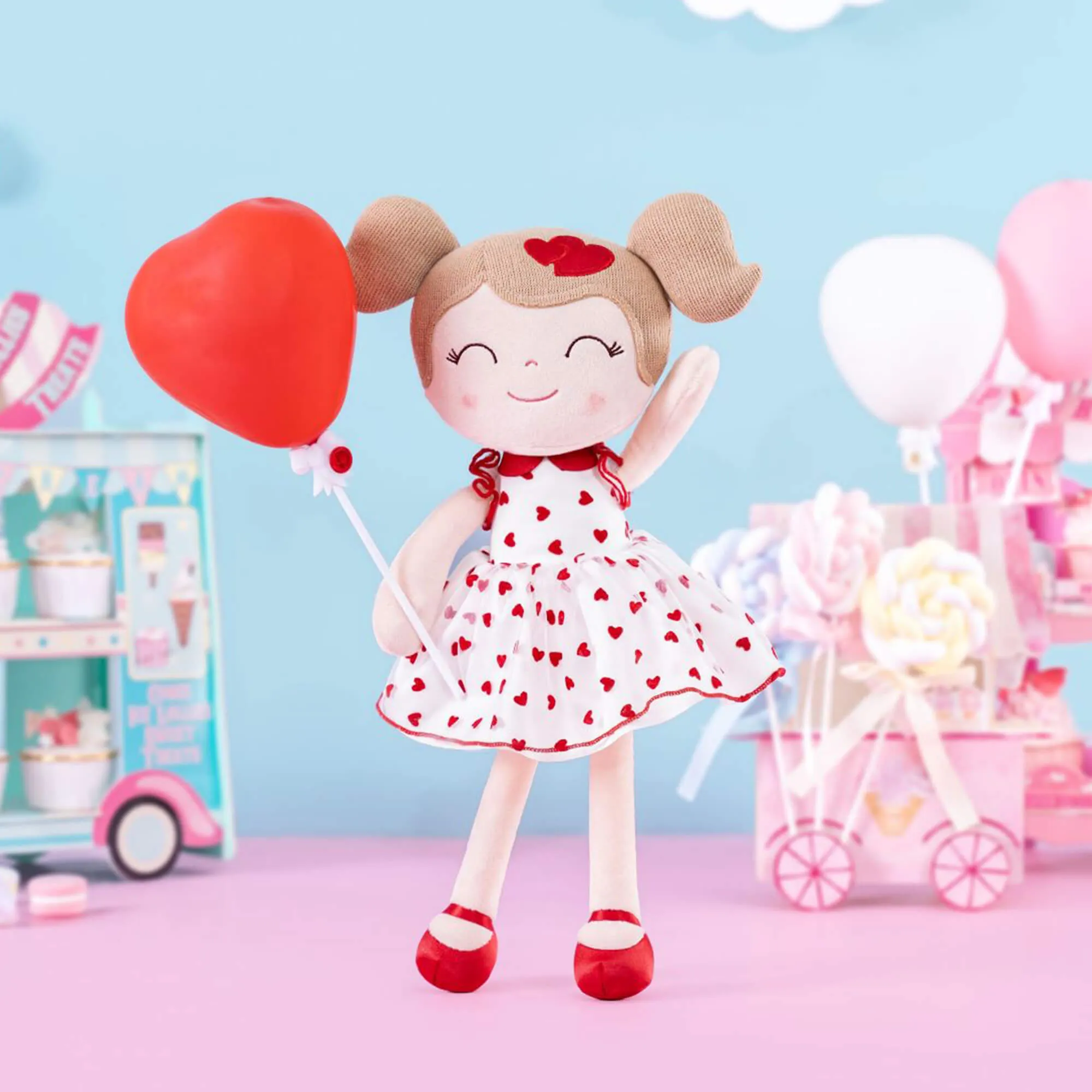 Gloveleya 16-inch Baby Girl Dolls Flocking Heart Princess Series